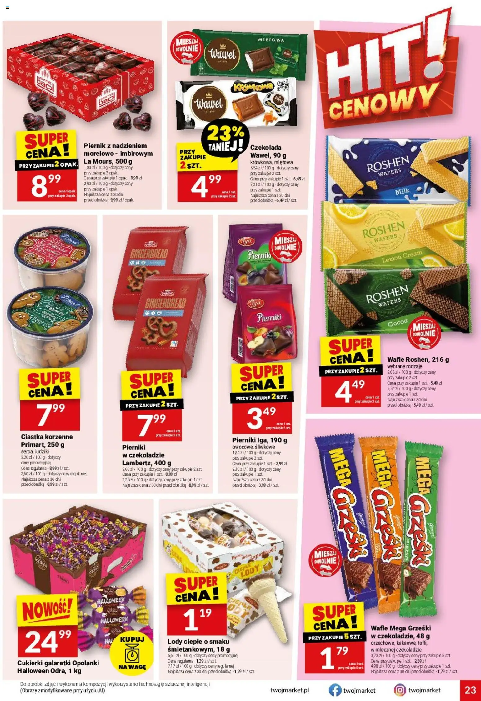 Twój Market gazetka od 07.10.2026 | Strona: 23 | Produkty: Galaretki, Piernik, Ciastka korzenne, Cava