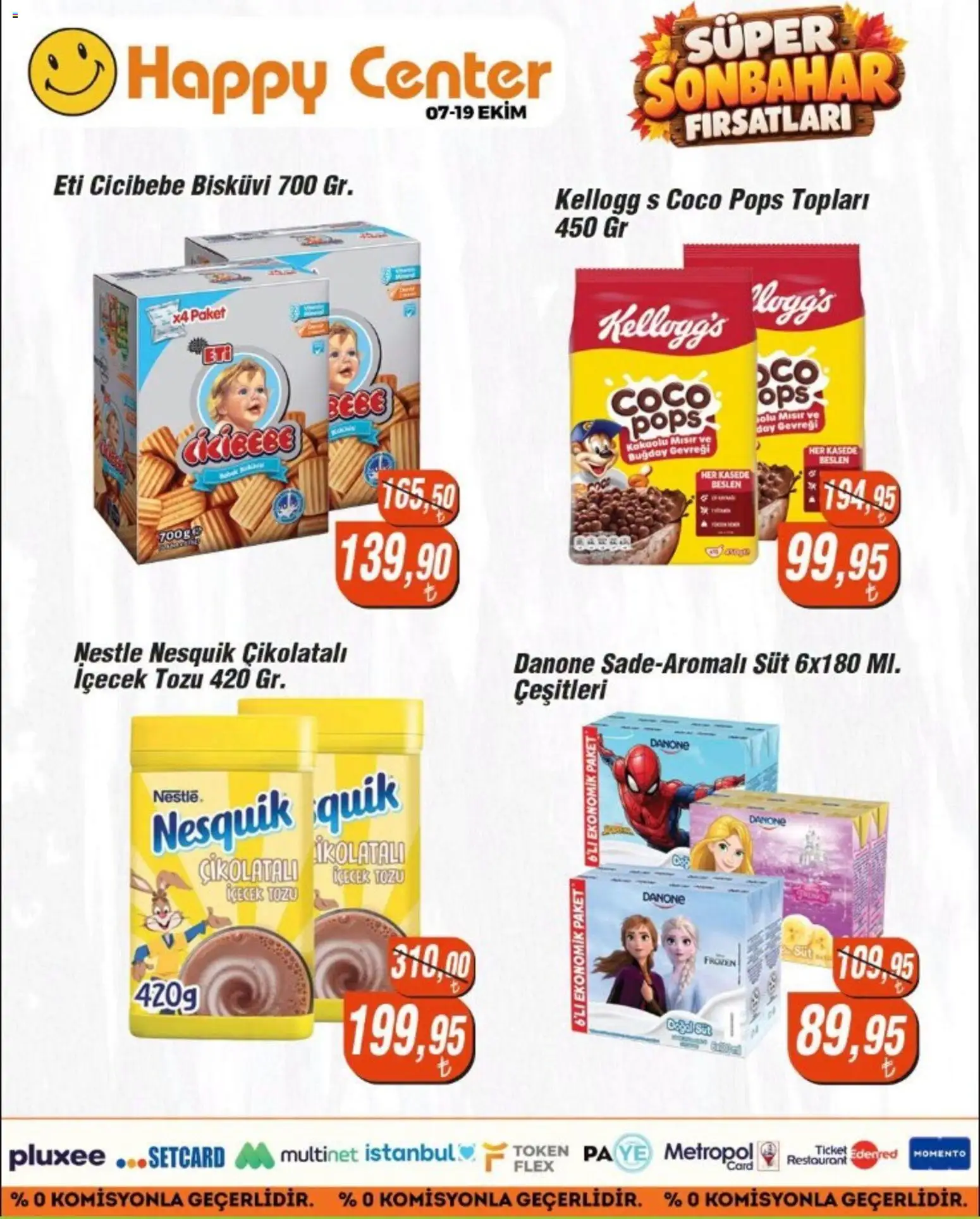 Happy Center İndirim - 07 Ekim 2026 tarihinden itibaren geçerlidir | Sayfa: 6 | Ürünler: Süt, Mısır, Bisküvi