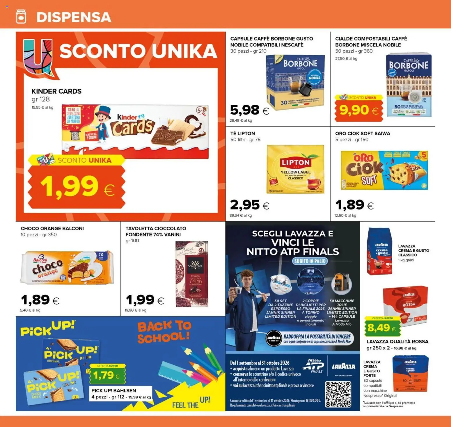 Volantino Oasi del 14/09/2026 | Pagina: 18 | Prodotti: Cioccolato, The, Lavazza, Nescafé