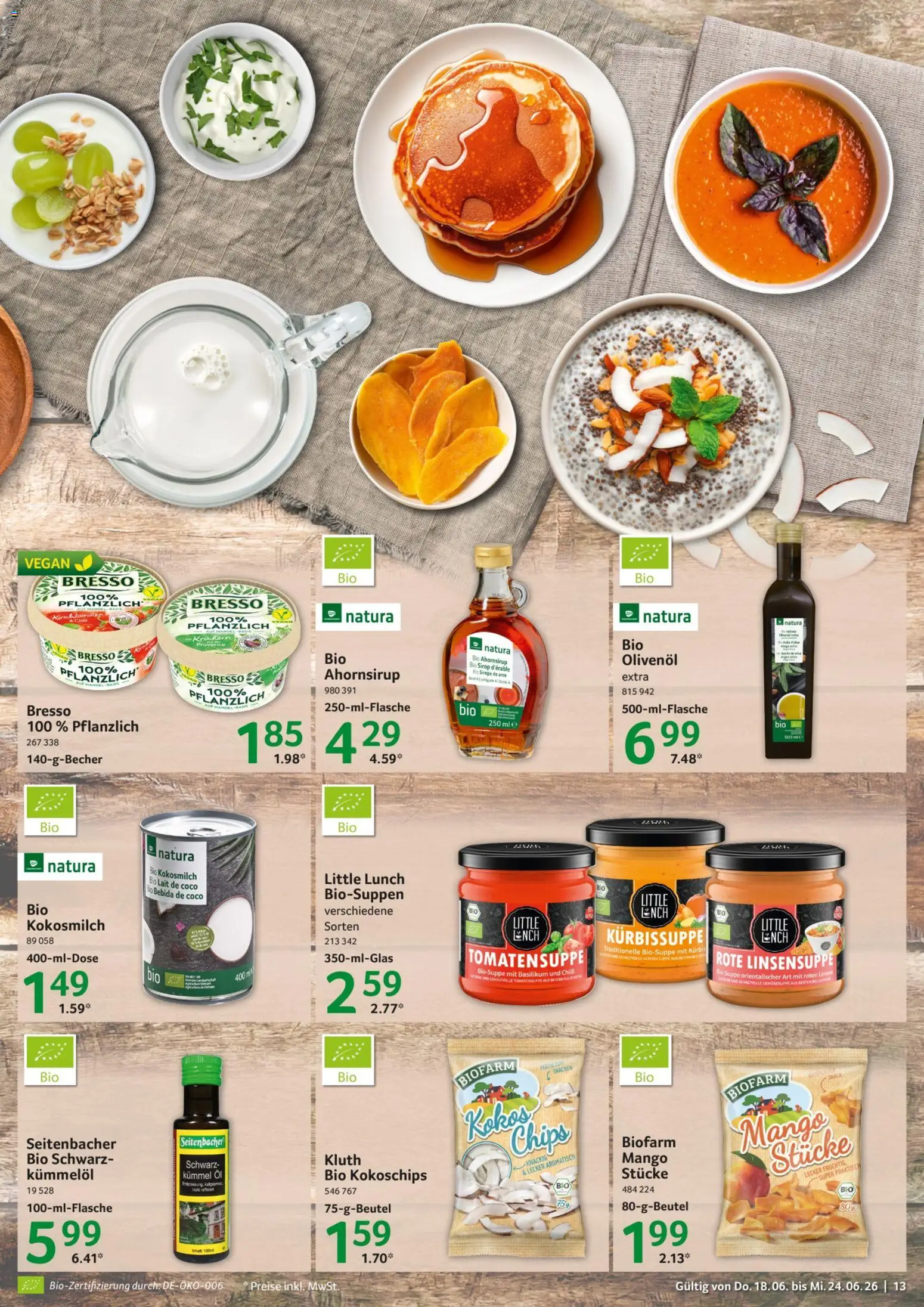 Selgros Prospekt – gültig ab 18.06.2026 | Seite: 13 | Produkte: Olivenol, Mango, Kürbis, Chips