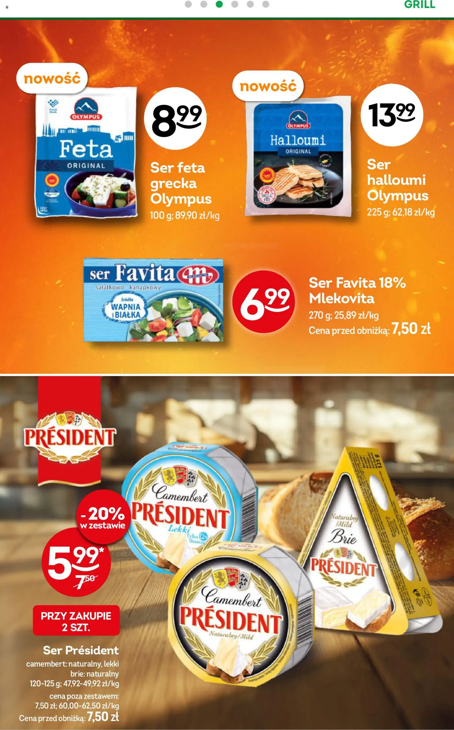 Żabka gazetka od 10.08.2026 | Strona: 10 | Produkty: Feta grecka, Grill, Camembert, Ser feta