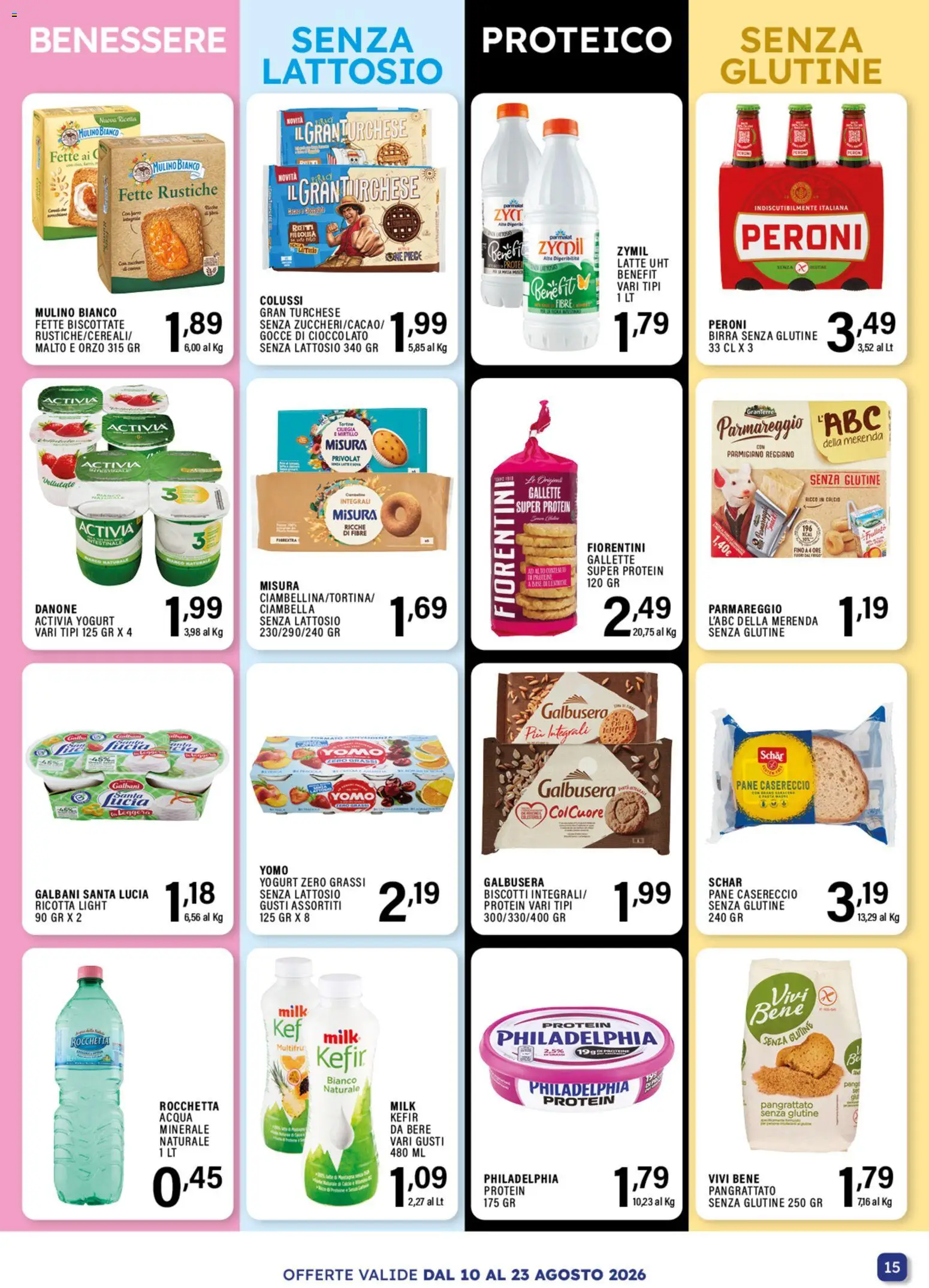 Volantino GECOP del 10/08/2026 | Pagina: 15 | Prodotti: Ciambella, Cioccolato, Birra, Fette biscottate
