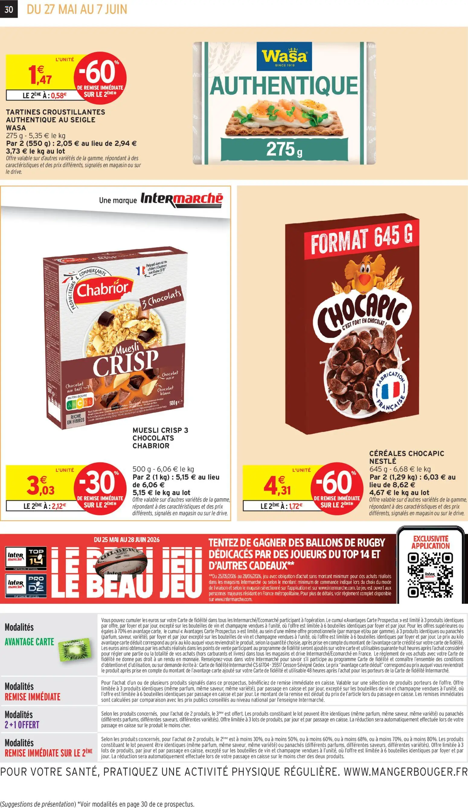 {H1} | Page: 30 | Produits: Chocapic, Champagne, Prise, Lait