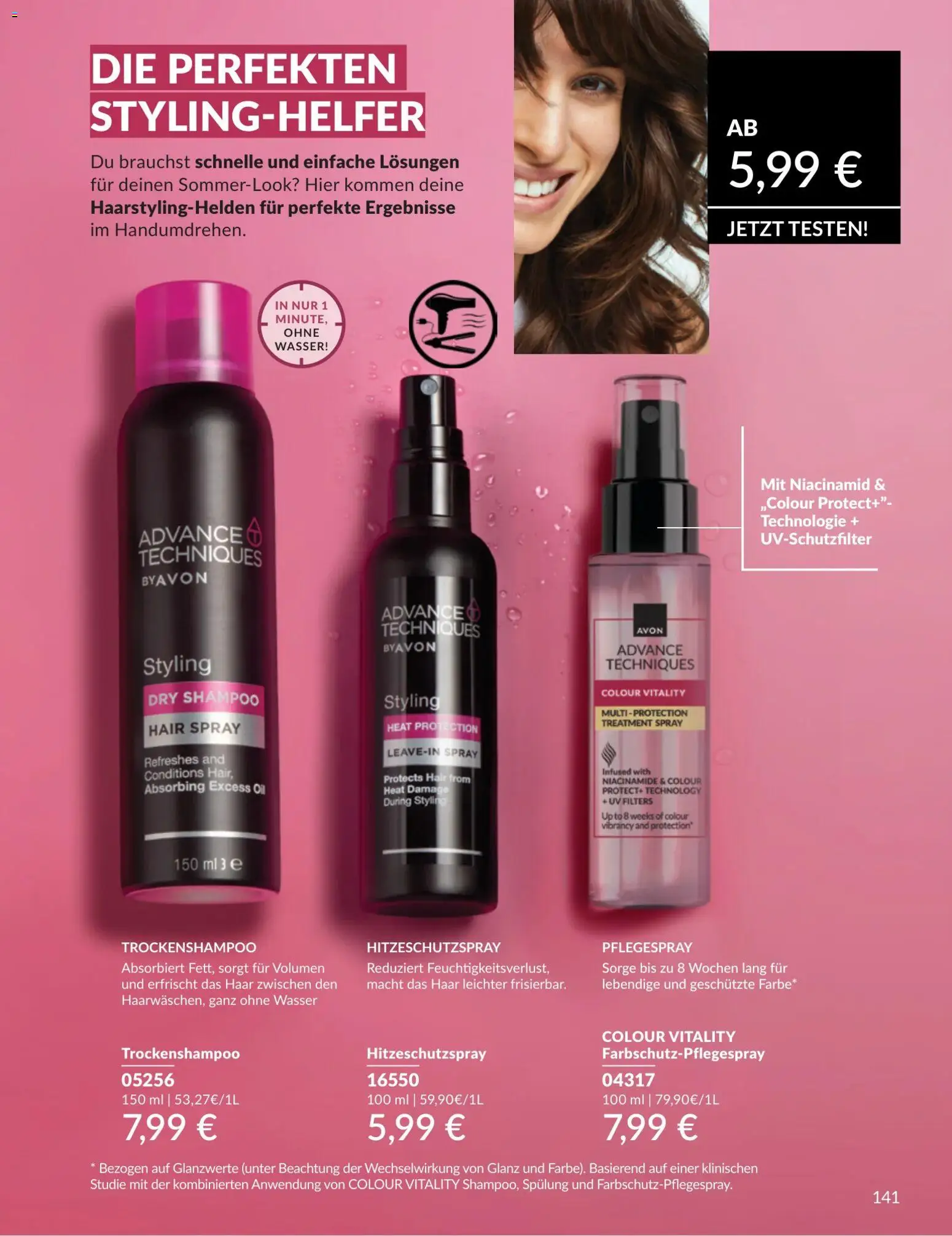 AVON Katalog Juli 2026 – gültig ab 01.07.2026 | Seite: 141 | Produkte: Shampoo, Spülung, Wasser