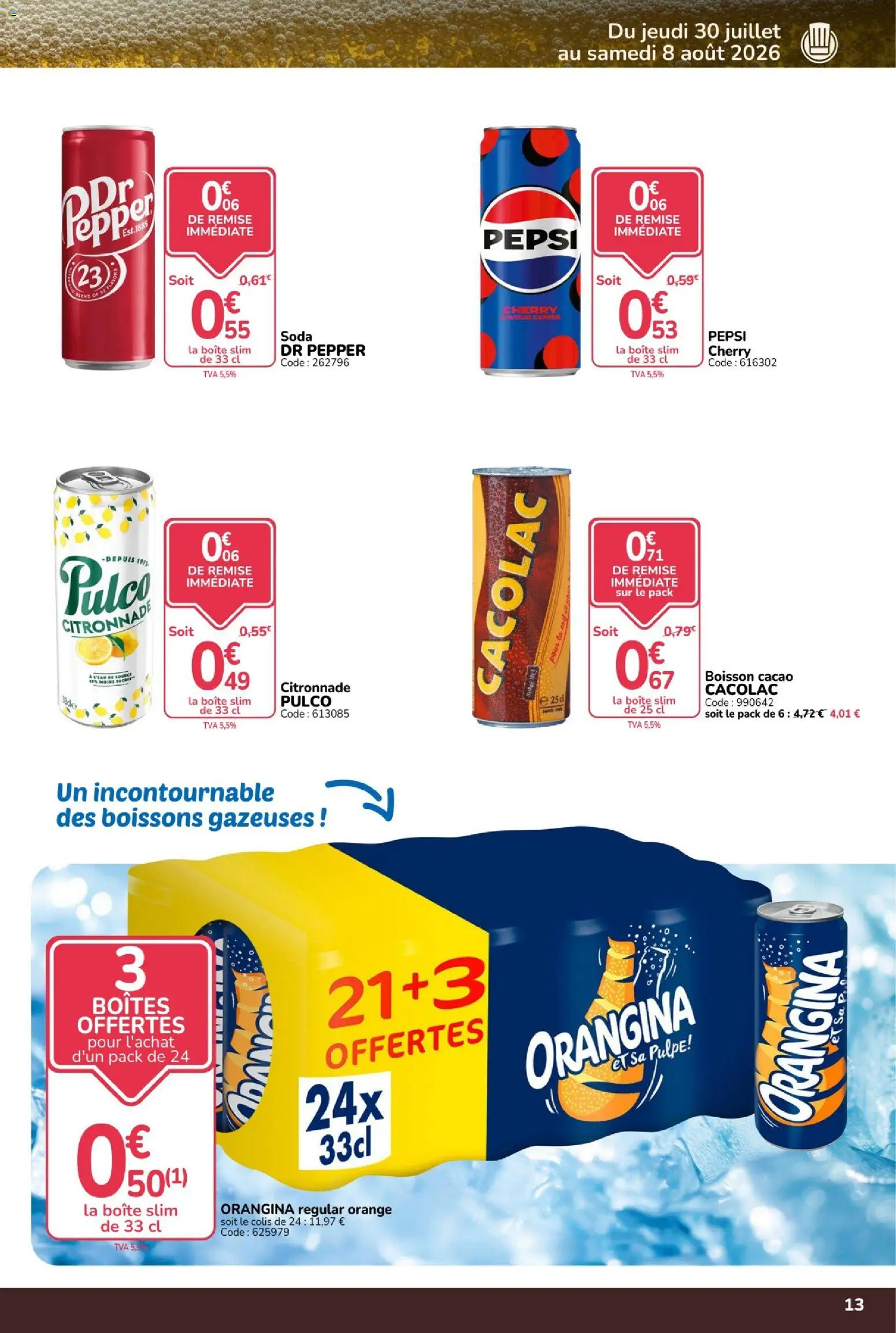 {H1} | Page: 13 | Produits: Orangina, Orange