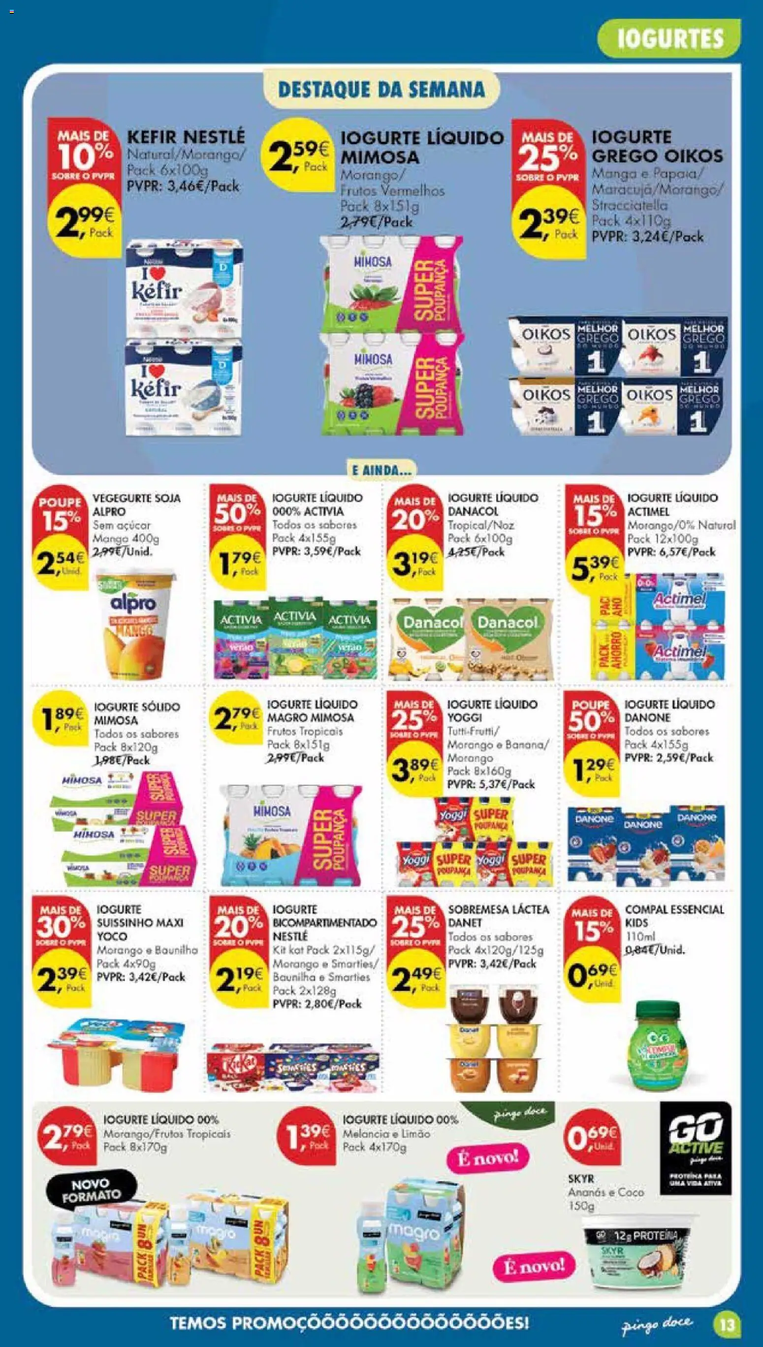 Pingo Doce Poupe Esta Semana Madeira │ válido de 04/08/2026 | Página: 13 | Produtos: Iogurte, Nestlé, Açúcar, Proteina