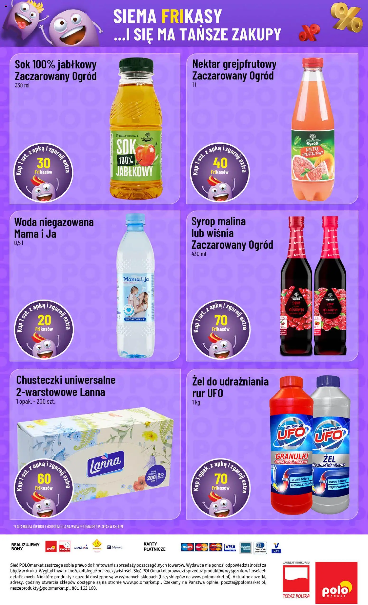 POLOmarket gazetka - Frikasowe Hity od 10.06.2026 | Strona: 18 | Produkty: Syrop, Sok, Woda niegazowana, Woda