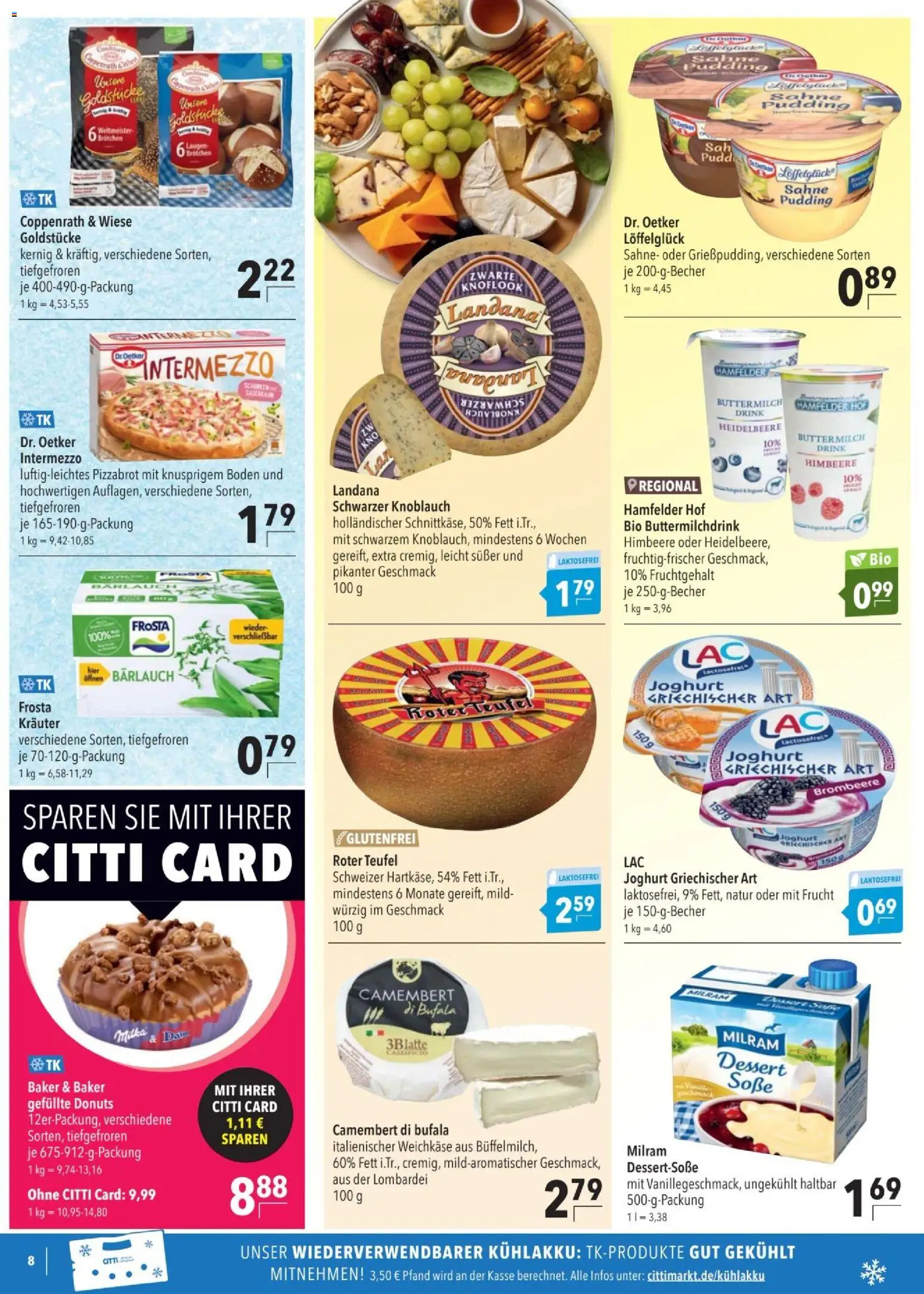 CITTI tilbudsavis – gyldig fra 22/07/2026 | Side: 8 | Produkter: Camembert, Donuts