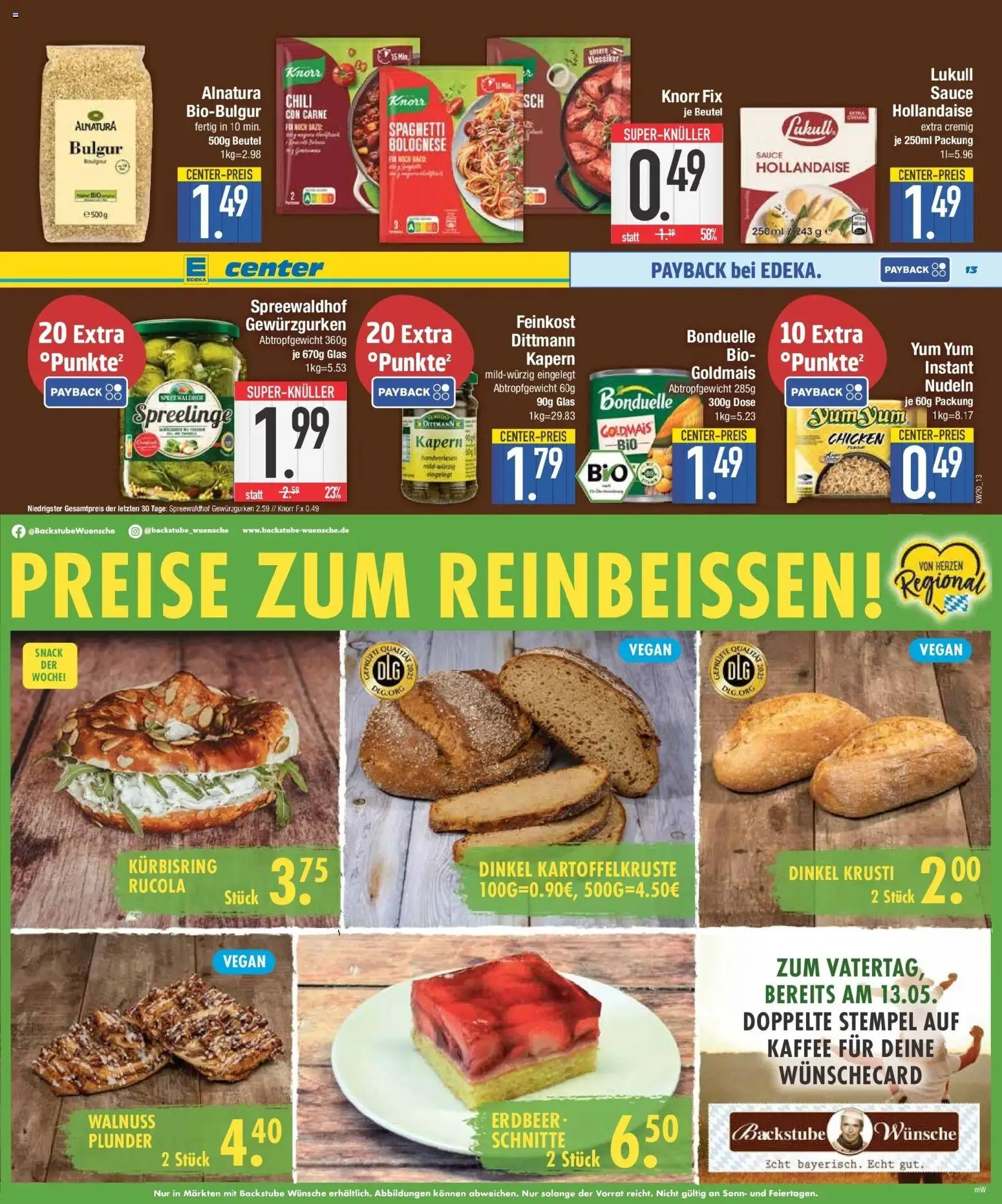 Edeka prospekt Abensberg	 – gültig ab 10.05.2026 | Seite: 13 | Produkte: Knorr fix, Kaffee, Knorr, Nudeln