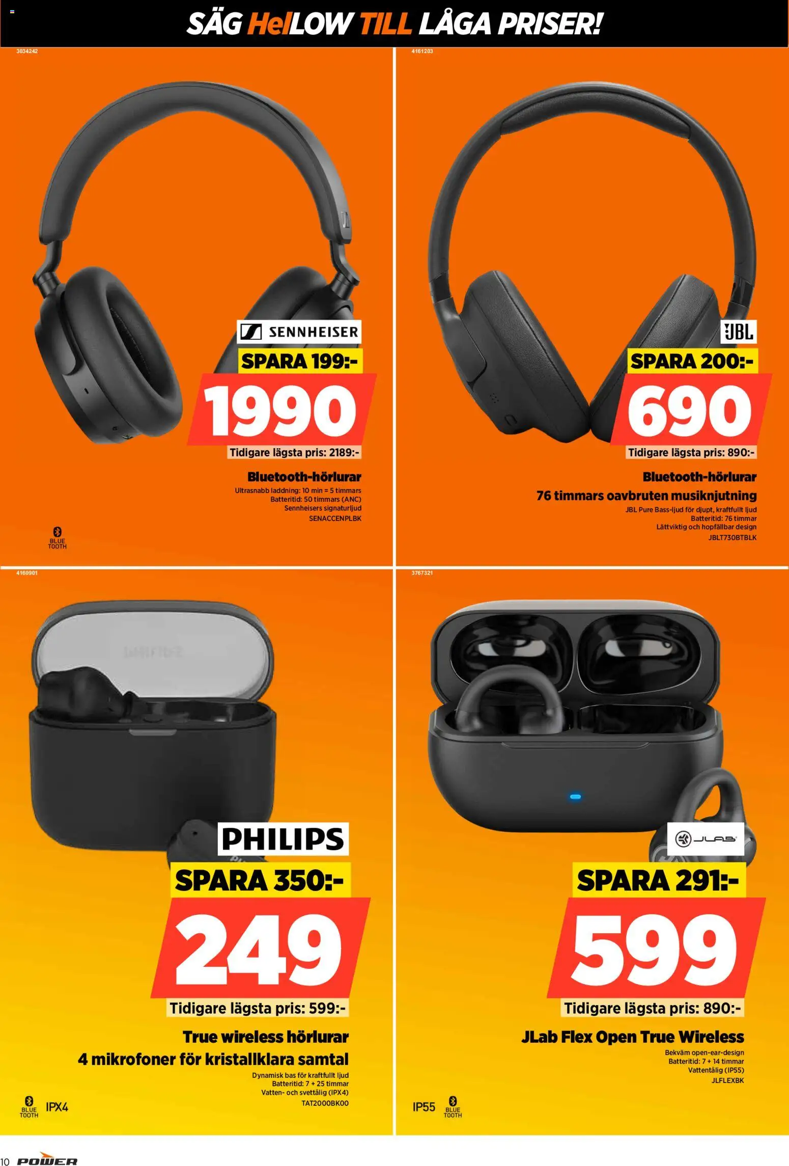 Power reklamblad aktuell från 28/09/2026 | Sida: 10 | Produkter: Såg, Vatten, Hörlurar, Puré
