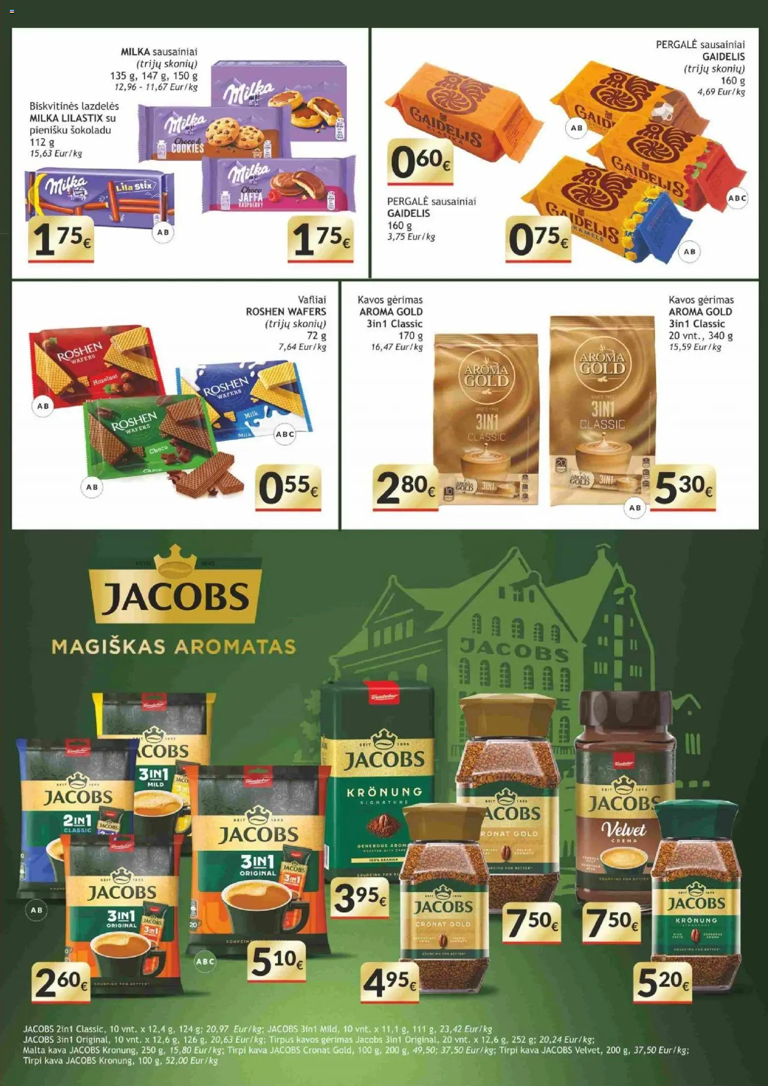 Koops akcijos nuo 2026.07.13 | Puslapis: 5 | Prekių: Sausainiai, Kava, Vafliai