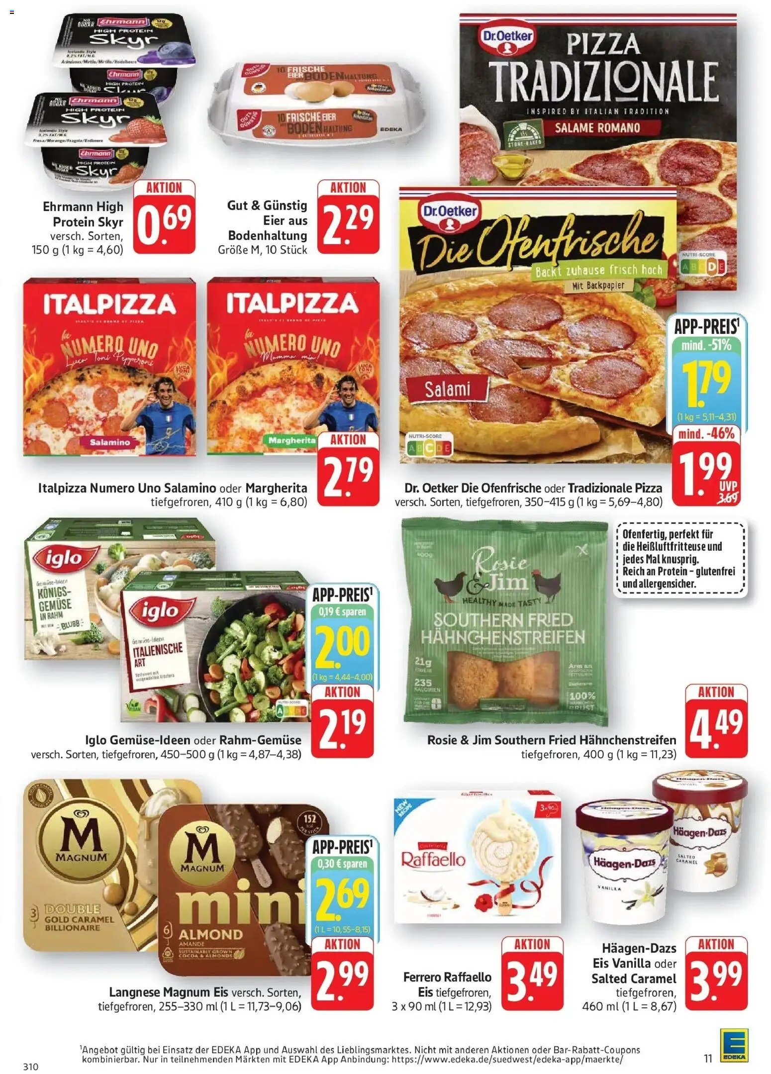 E center Prospekt Eislingen (ab 24.08.2026) zum Blättern | Seite: 11 | Produkte: Raffaello, Eier, Iglo, Gemüse