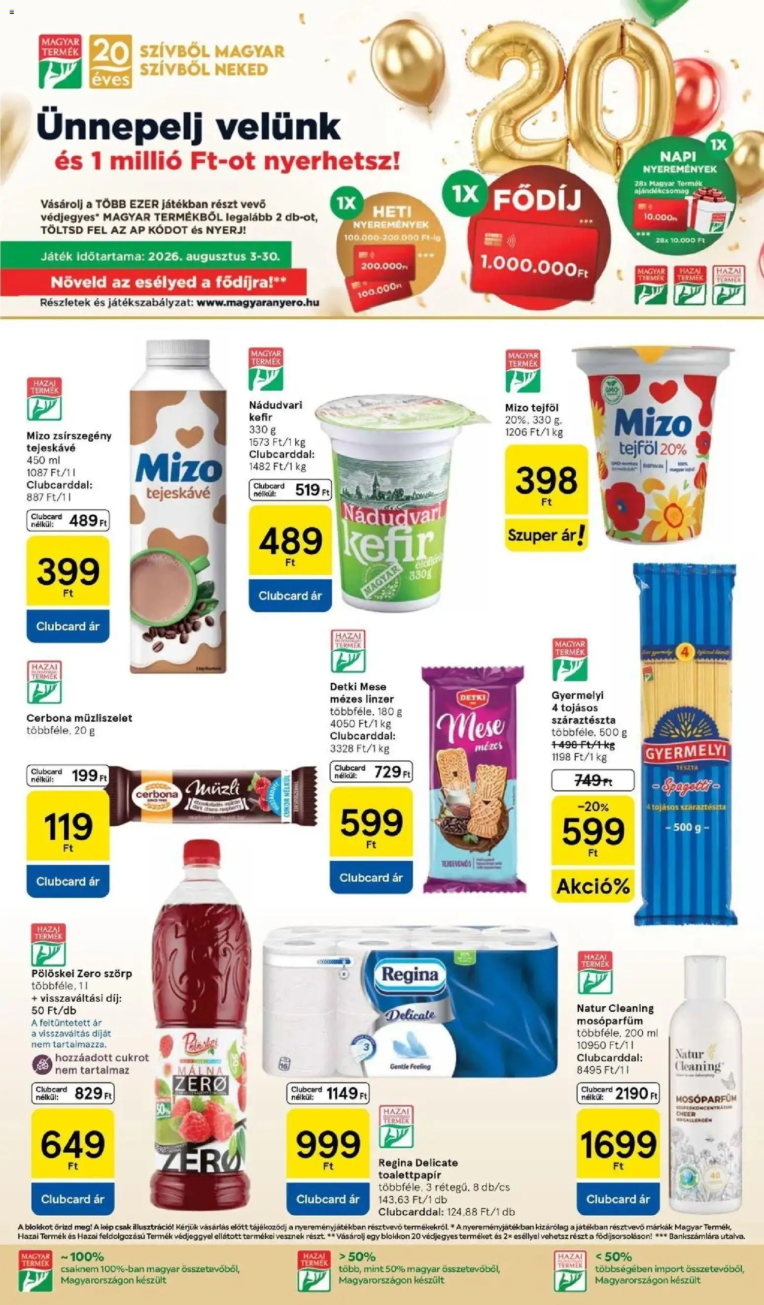 Tesco akciós ujság - amely érvényes a következő dátumtól: 2026.08.18. | Oldal: 17 | Termékek: Spagetti, Játék, Mizo, Detki