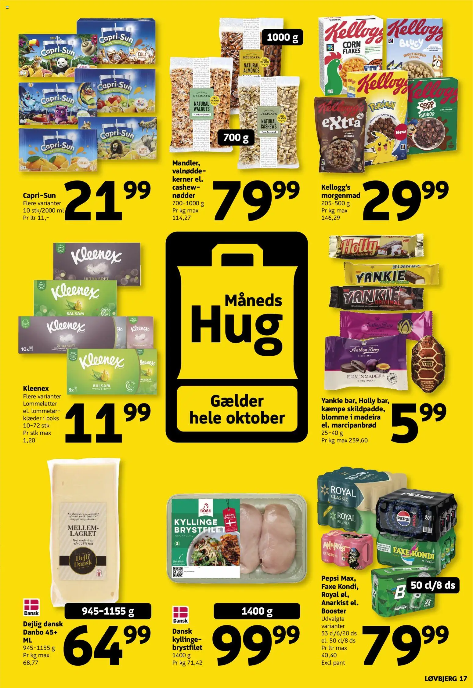 Løvbjerg tilbudsavis – gyldig fra 16/10/2026 | Side: 17 | Produkter: Balsam, Ost, Nødder, Cola