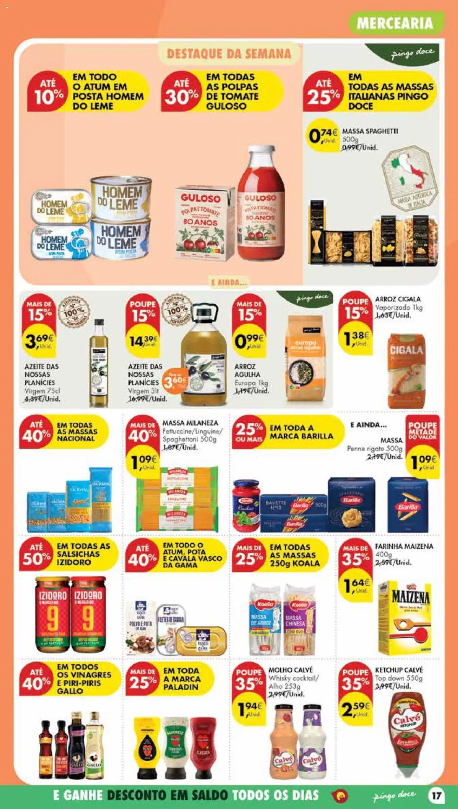 Pingo Doce Poupe Esta Semana Madeira │ válido de 14/07/2026 | Página: 17 | Produtos: Atum, Top, Milaneza, Arroz
