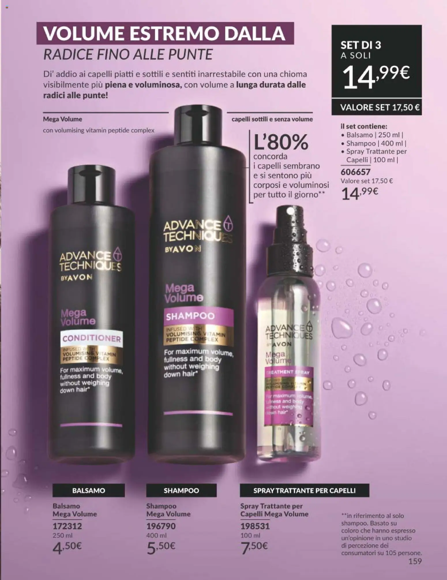 Volantino Avon del 01/08/2026 | Pagina: 159 | Prodotti: Shampoo, Balsamo, Piatti