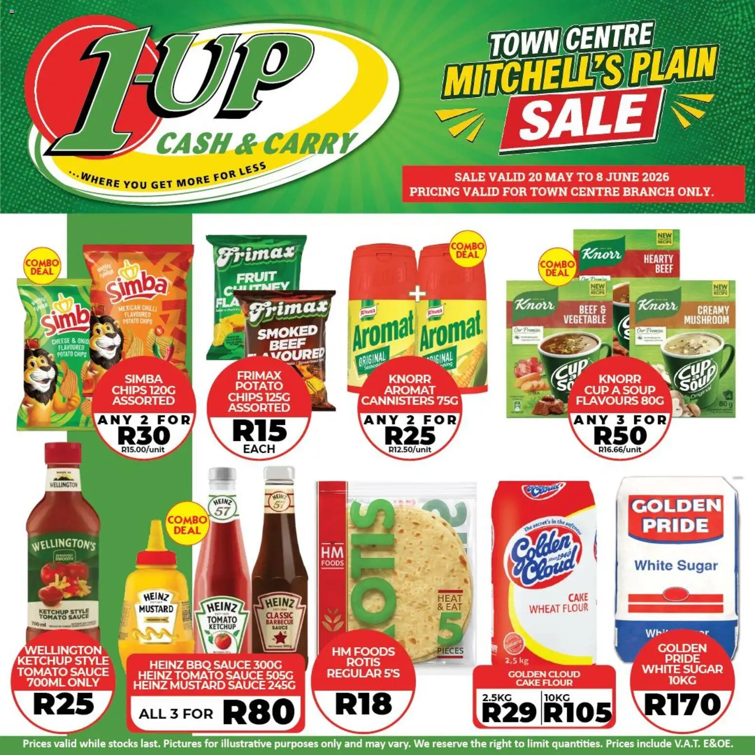 New 1UP Cash & Carry catalogue – valid from 20.05.2026 | Page: 7 | Products: Cake, Beef, Mustard, Soup