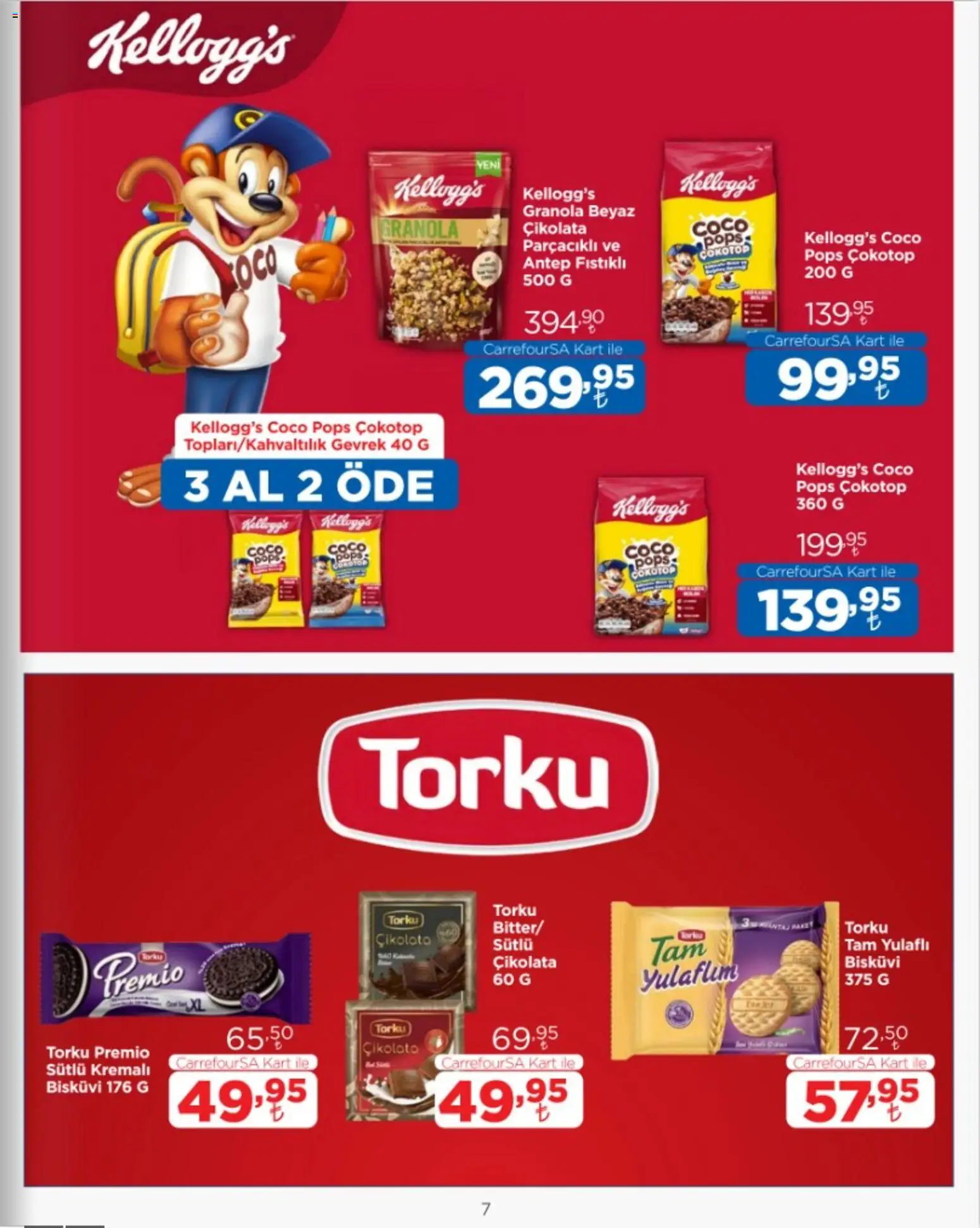 CarrefourSA Katalog - 01 Ekim 2026 tarihinden itibaren geçerlidir | Sayfa: 7 | Ürünler: Gevrek, Çikolata, Bisküvi