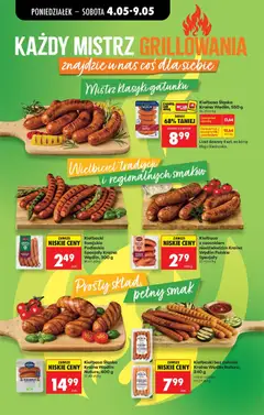 Pogląd oferty "Kiełbasa Śląska, Kiełbasa Śląska Kraina Wędlin, 550 g" - ważna od 04.05.2026 | Strona: 39 | Produkty: Kiełbasa, Karta, Kiełbaski, Kiełbasa śląska