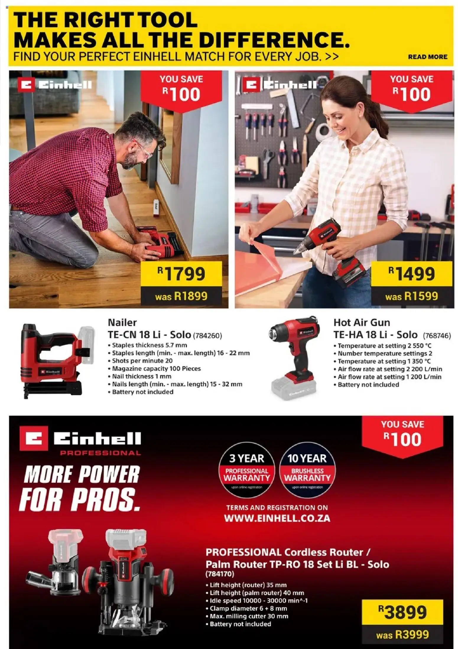 New Builders catalogue – valid from 01/08/2026 | Page: 3 | Products: Router, Cutter, Battery, Magazine