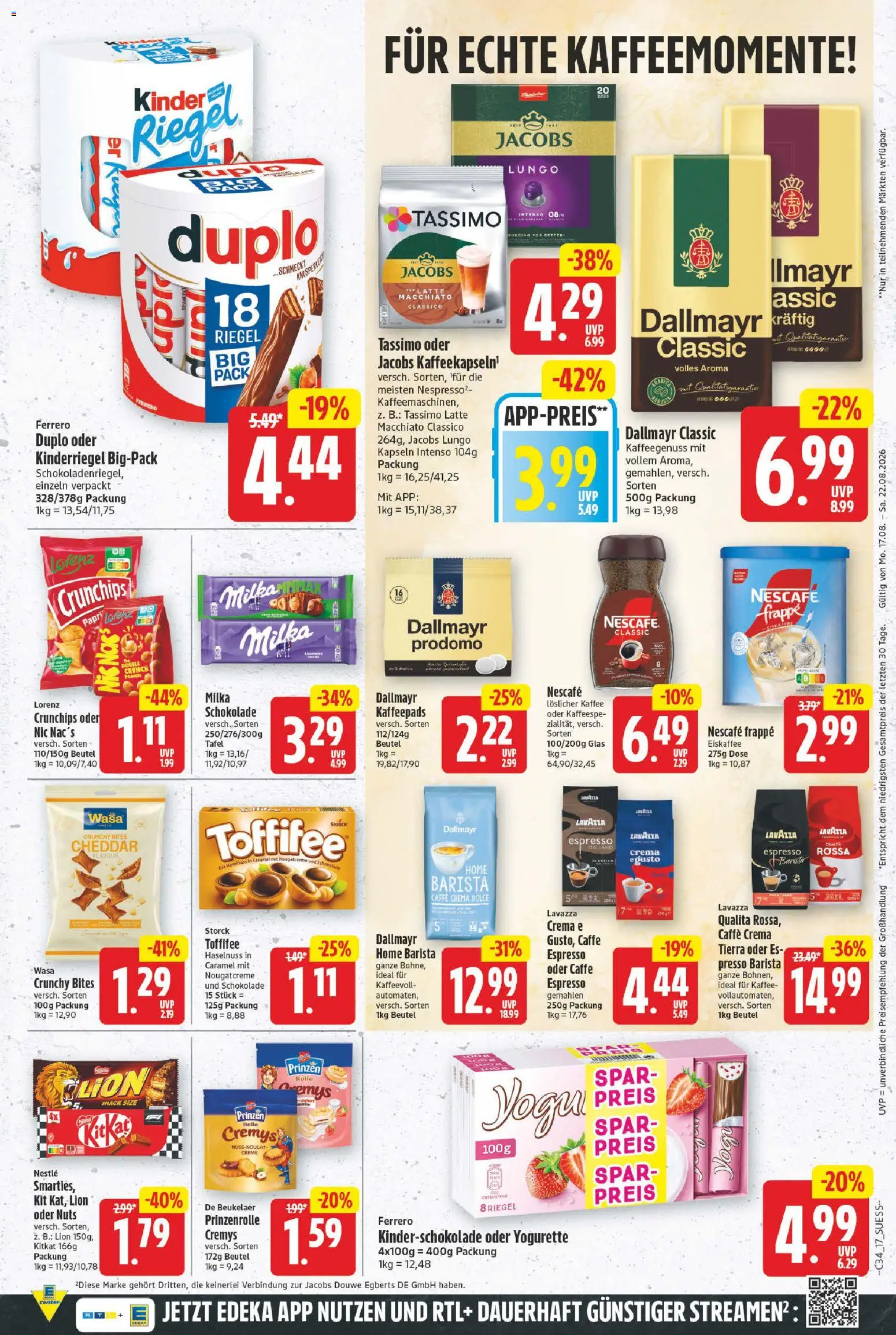 E center Prospekt – gültig ab 17.08.2026 | Seite: 17 | Produkte: Lavazza, Nescafe, Kaffee, Tassimo