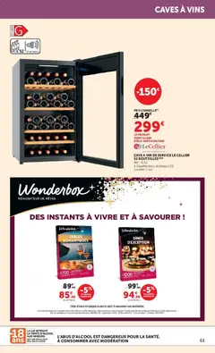 Hyper U - Prévisualisation de Hyper U Foire aux vins valide à partir de 22/09/2026 | Page: 61 | Produits: Apéritif, Cave à vin, Éclairage, Vin
