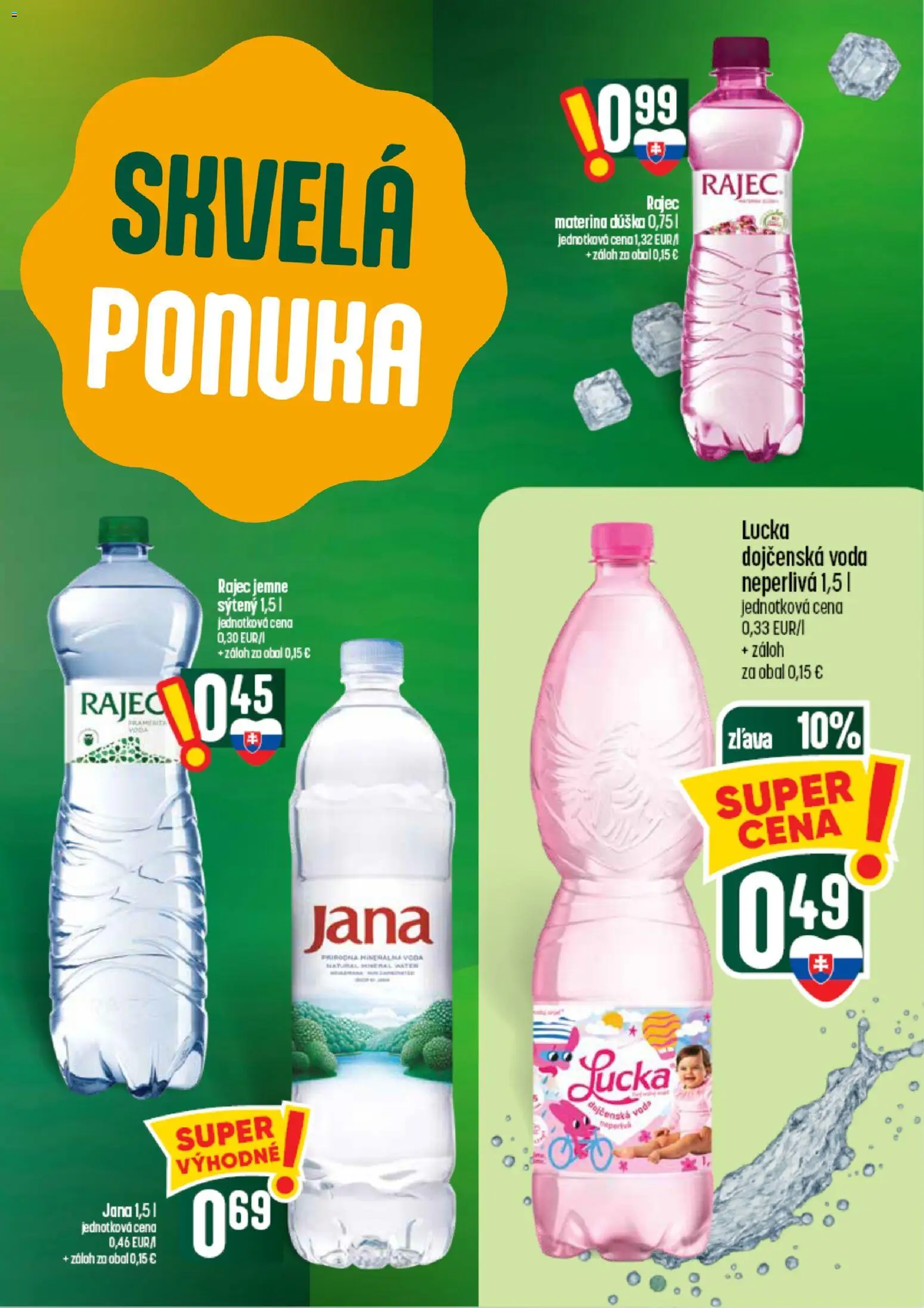 Nové COOP Jednota akcie – leták je platný od 10.09.2026 | Strana: 47 | Produkty: Rajec, Lucka, Voda, Dojčenská voda