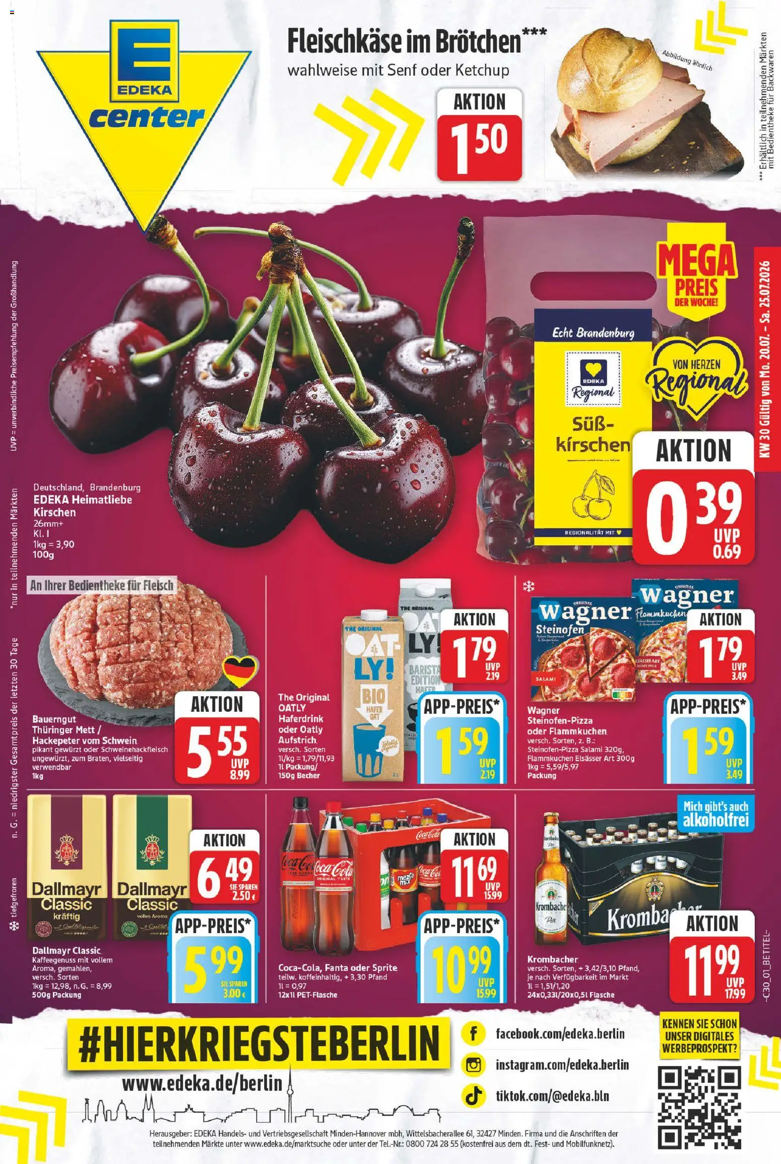 E center Prospekt – gültig ab 20.07.2026 | Seite: 2 | Produkte: Haferdrink, Dallmayr, Oatly, Ketchup