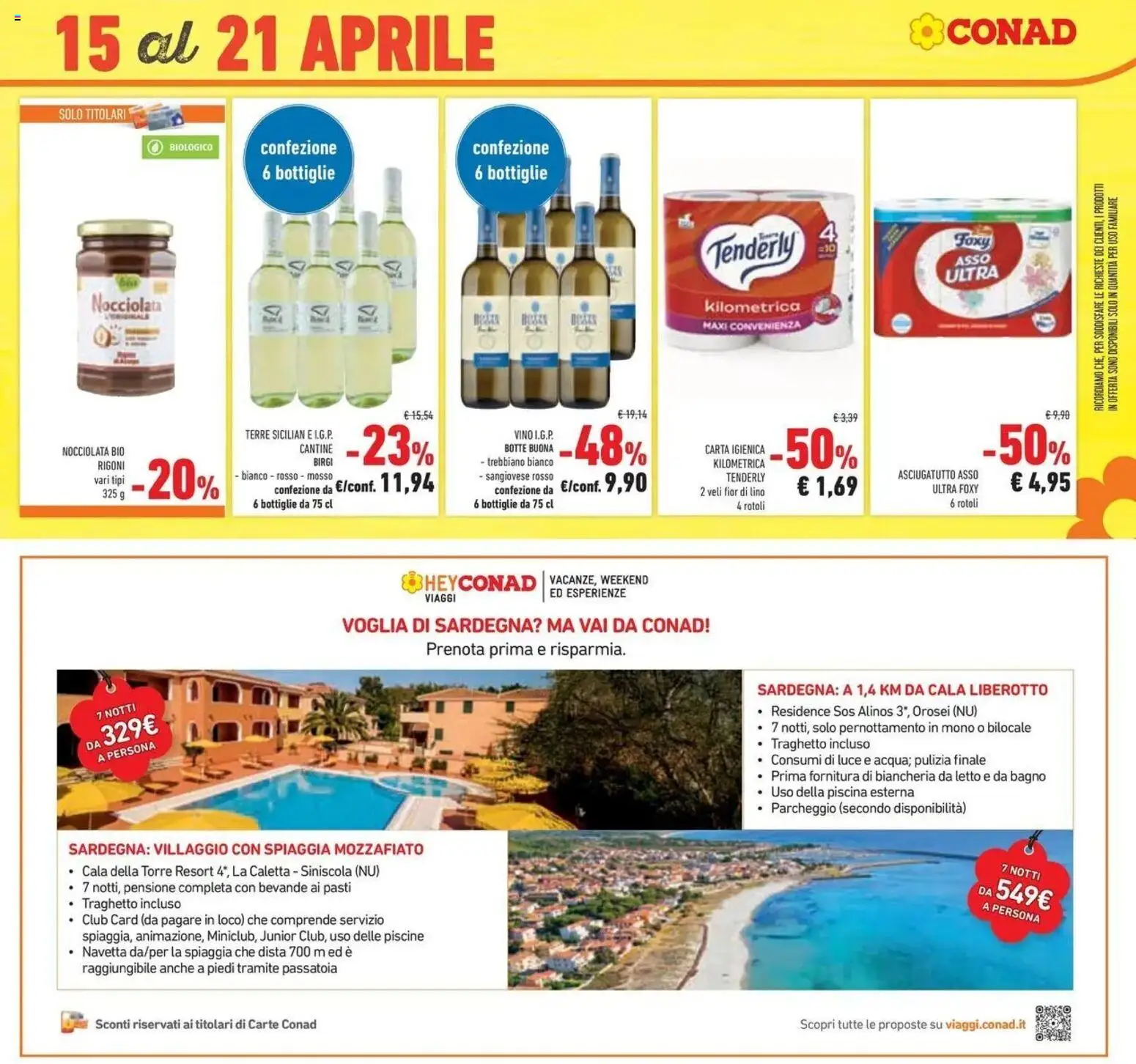 Volantino Conad del 08.04.2026 | Pagina: 39 | Prodotti: Carta igienica, Piscina, Biancheria da letto, Bagno