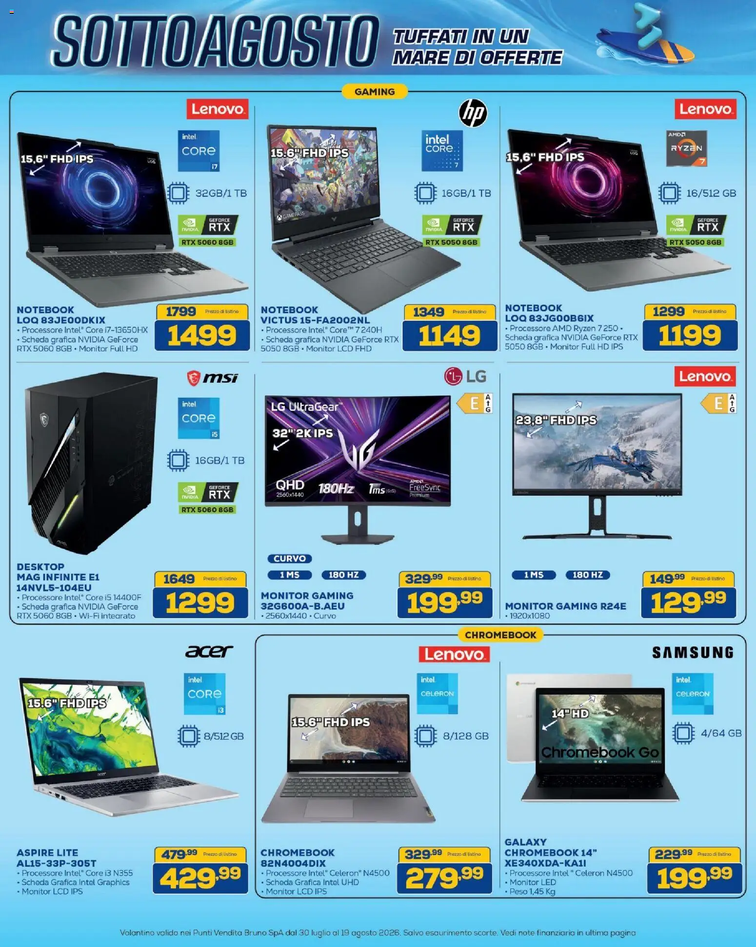Volantino BRUNO del 30/07/2026 | Pagina: 17 | Prodotti: Monitor, Notebook, Samsung