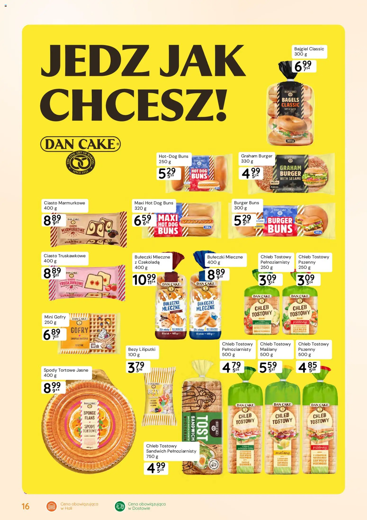Eurocash gazetka - Oferta Handlowa od 01.06.2026 | Strona: 16 | Produkty: Chleb tostowy, Ciasto, Sandwich, Chleb