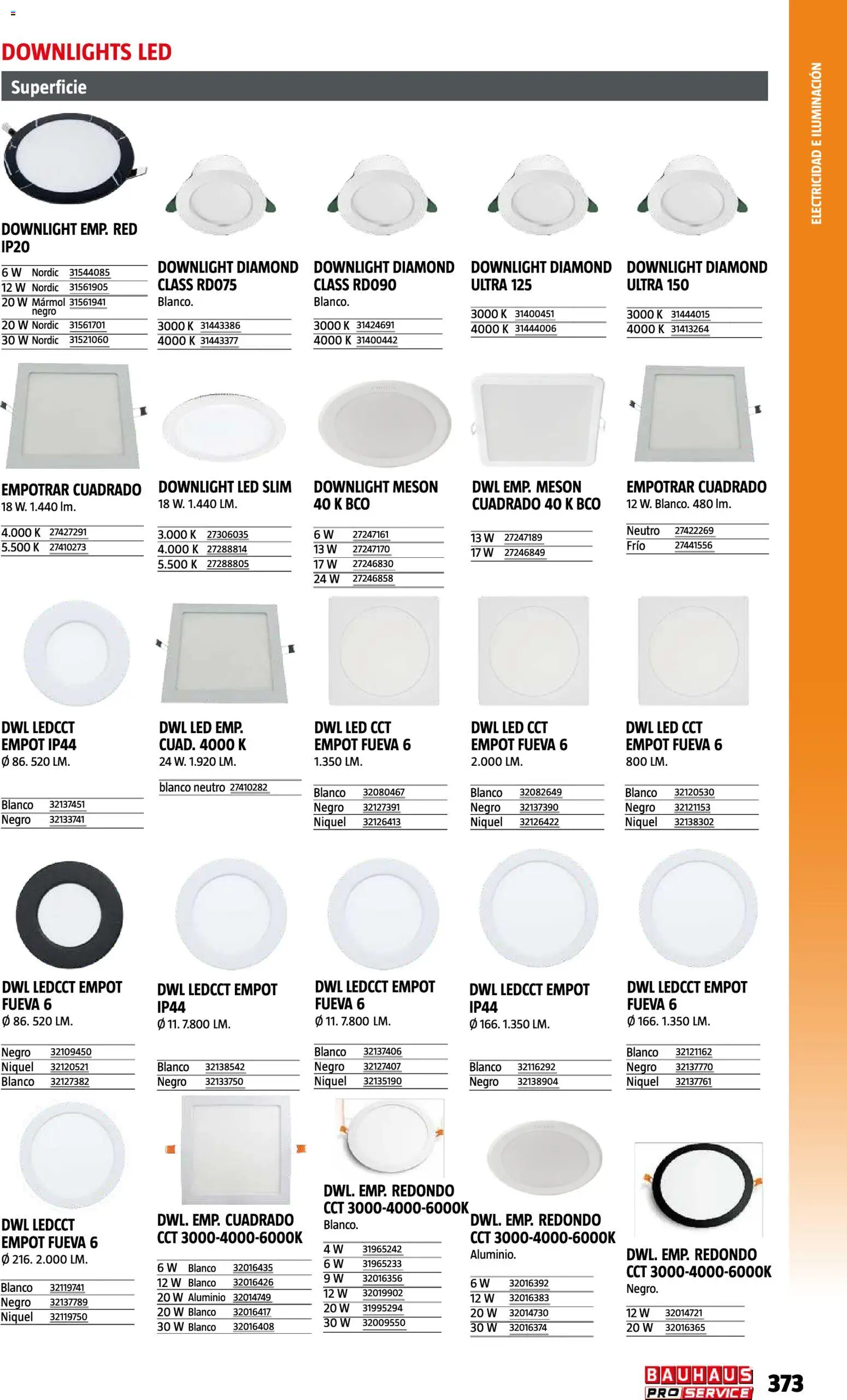 Bauhaus ProService │ válido desde el 11/05/2026 | Página: 373 | Productos: Iluminación