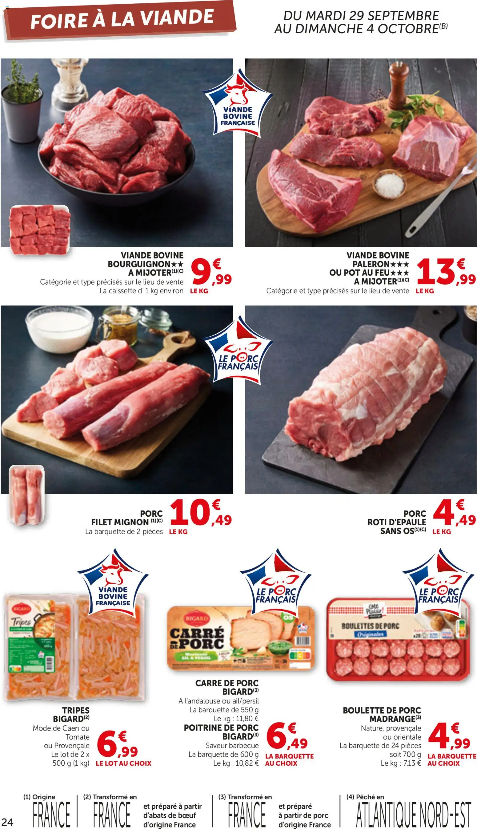 {H1} | Page: 24 | Produits: Barbecue, Tomate, Carré de porc, Viande