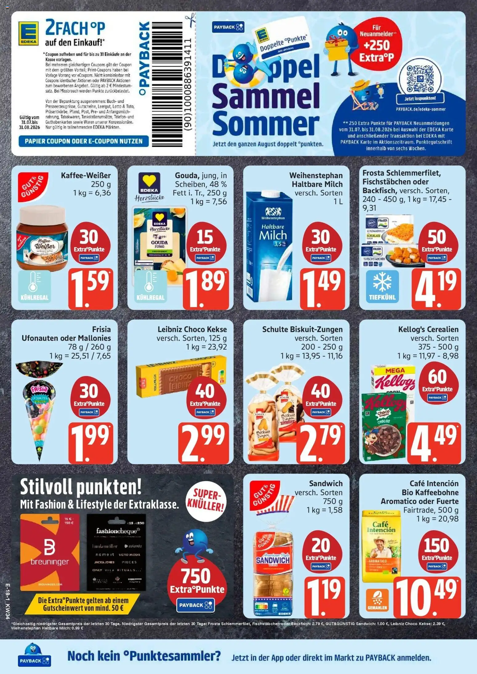 Edeka Prospekt Neu Wulmstorf (ab 17.08.2026) » Angebote Online | Seite: 24 | Produkte: Kaffee, Haltbare milch, Frosta, Fischstabchen