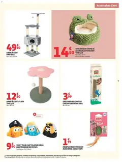 Auchan - Prévisualisation de ARBRE À CHAT DINO RIGA, Arbre à chat gris avec plusieurs plateformes et une maisonnette. valide à partir de 06/10/2026 | Page: 9 | Produits: Griffoir pour chat, Souris, Peluche, Arbre à chat