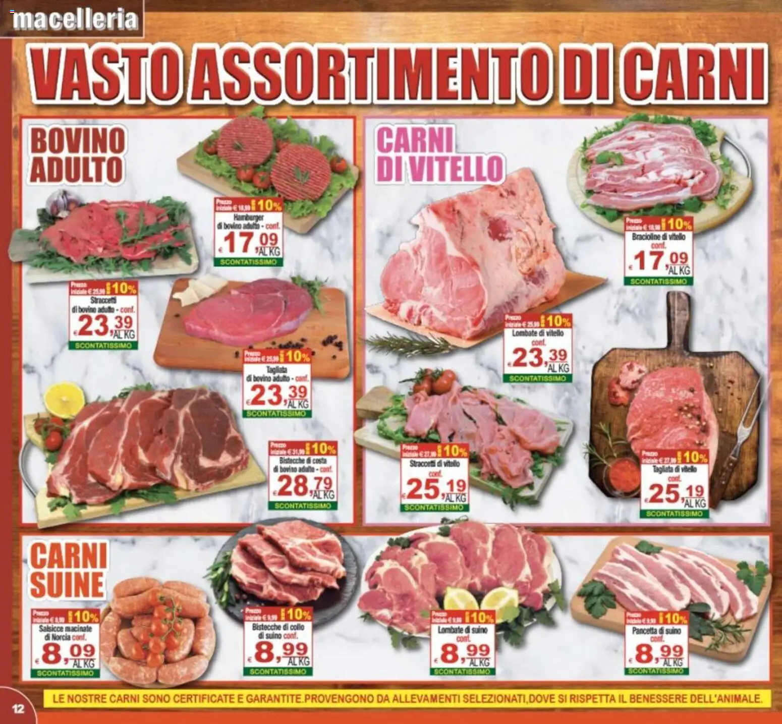 Volantino CTS del 12/08/2026 | Pagina: 12 | Prodotti: Bovino, Suino, Hamburger, Salsicce