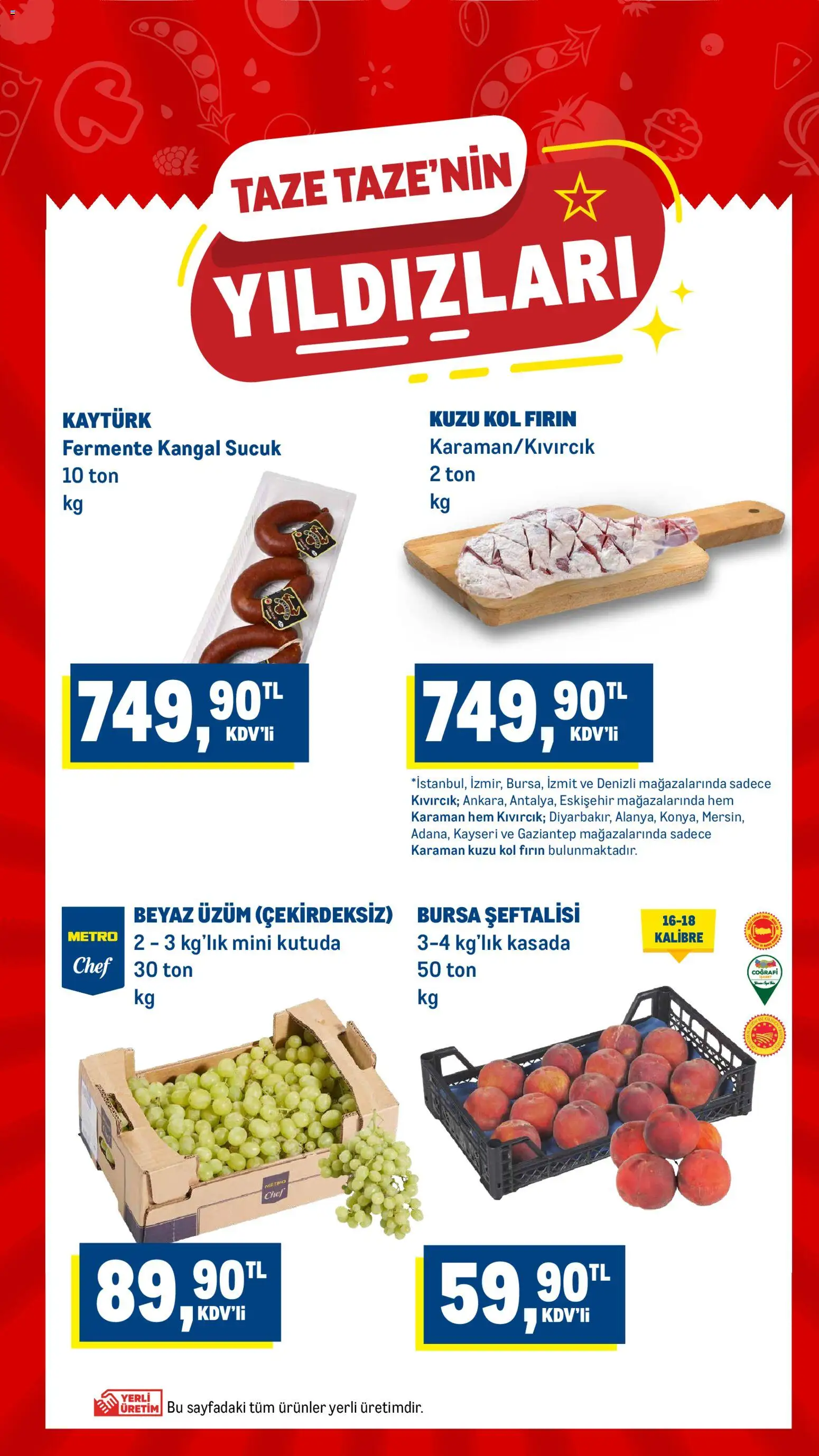 Metro Katalog - 29 Temmuz 2026 tarihinden itibaren geçerlidir | Sayfa: 2 | Ürünler: Üzüm, Fırın, Sucuk