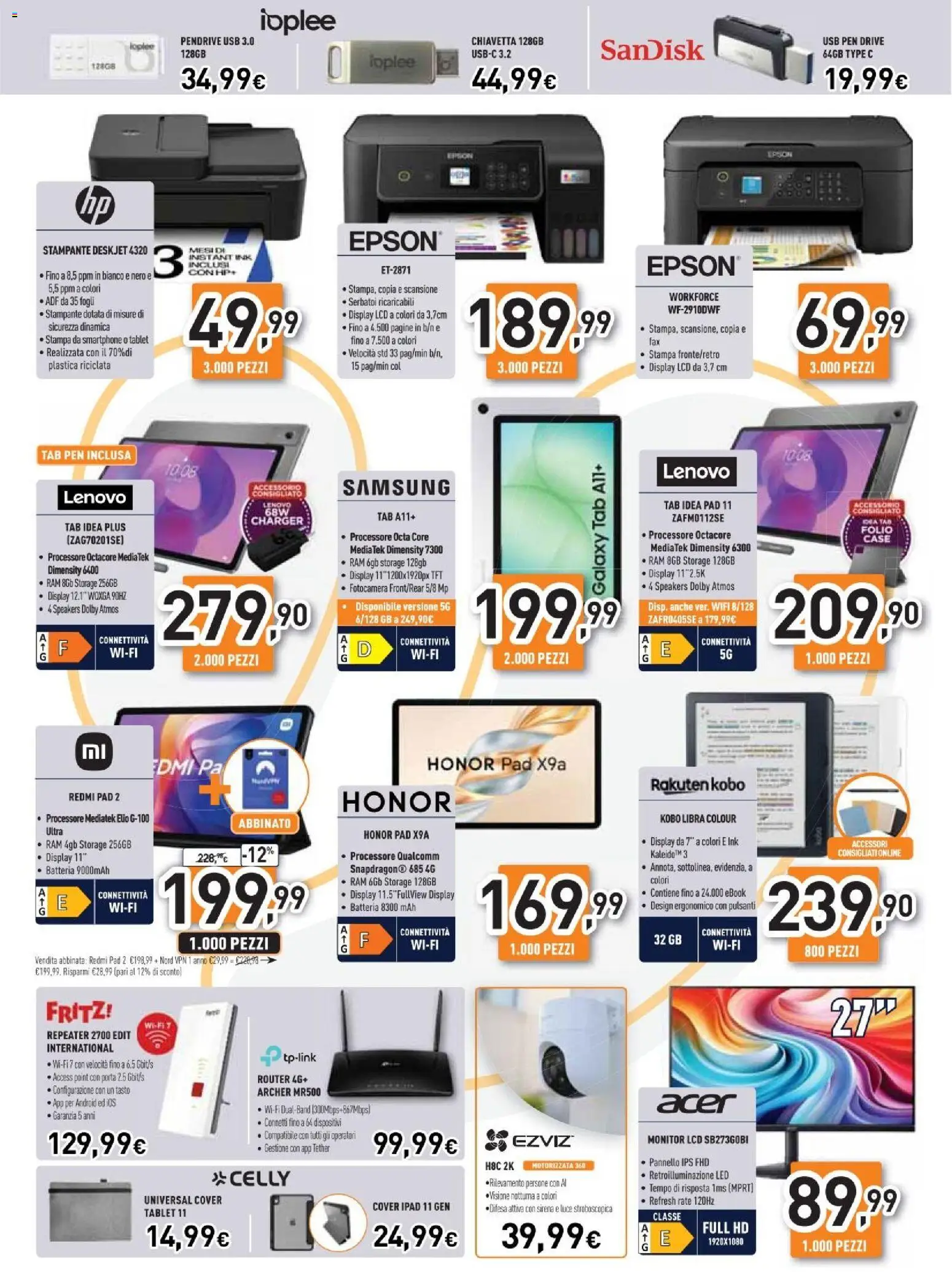 Volantino Unieuro del 26/06/2026 | Pagina: 16 | Prodotti: Monitor, Smartphone, Fotocamera, Batteria