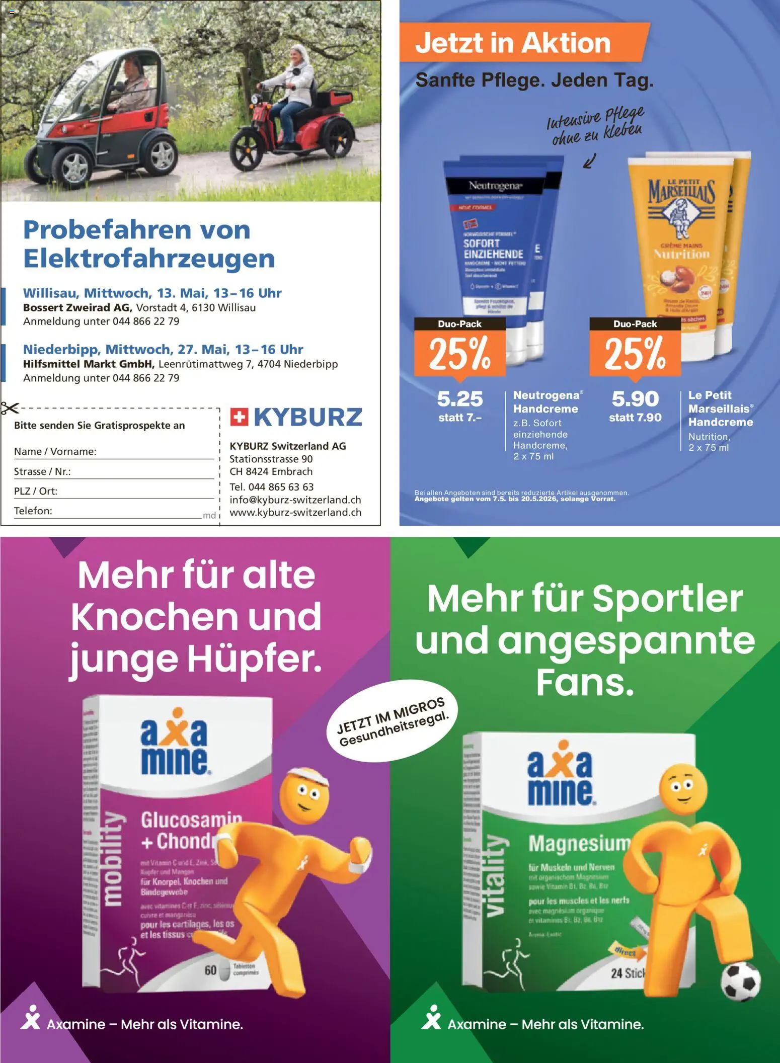 Migros aktionen Magazin – gültig ab 06.05.2026 | Seite: 54 | Produkte: Handcreme, Telefon, Uhr, Creme