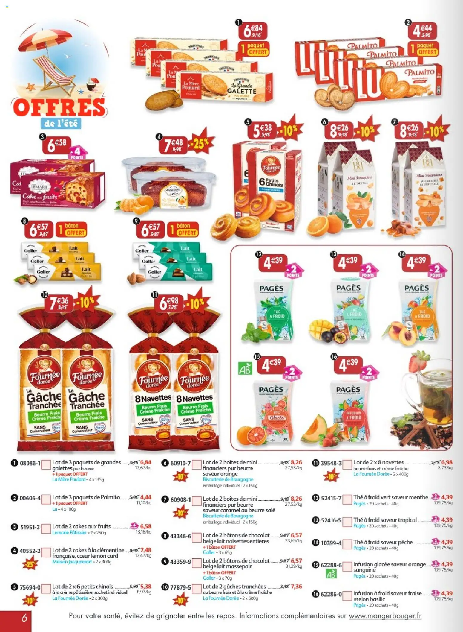 {H1} | Page: 6 | Produits: Clémentine, Fraise, Pêche, Beurre