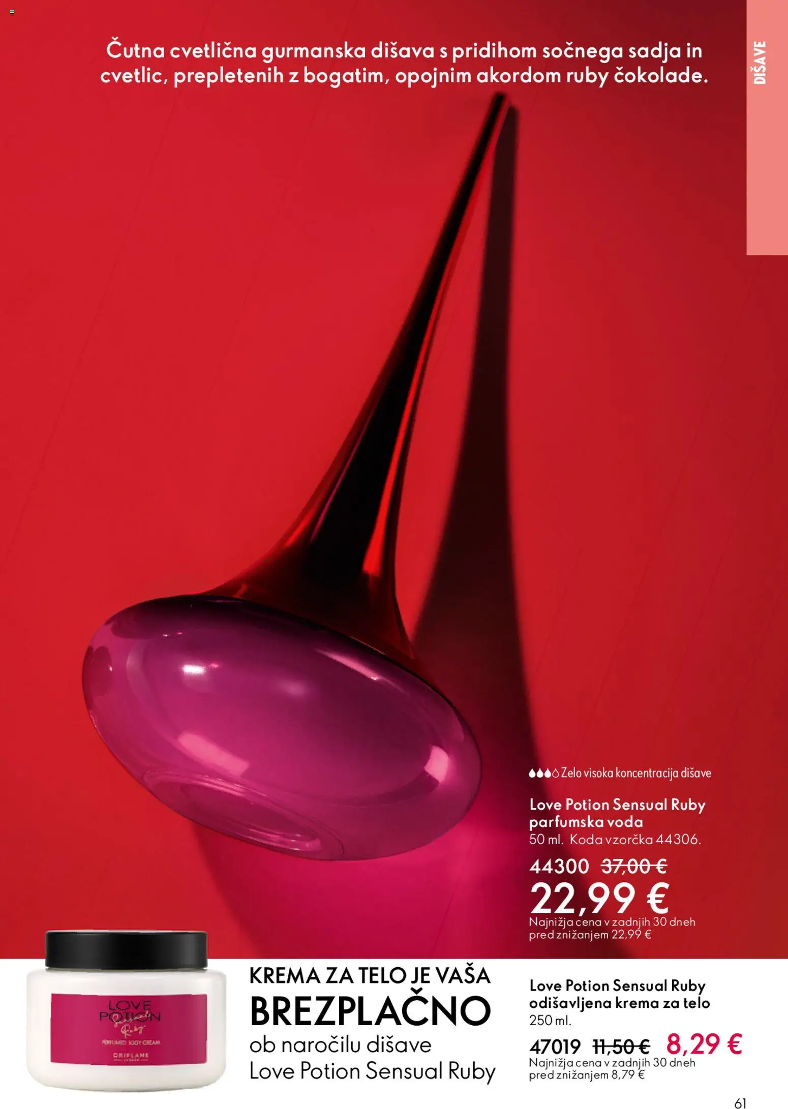 Novi Oriflame katalog ponudbe – veljaven od 22.04.2026 | Stran: 61 | Izdelki: Disava, Krema, Voda, Parfumska voda