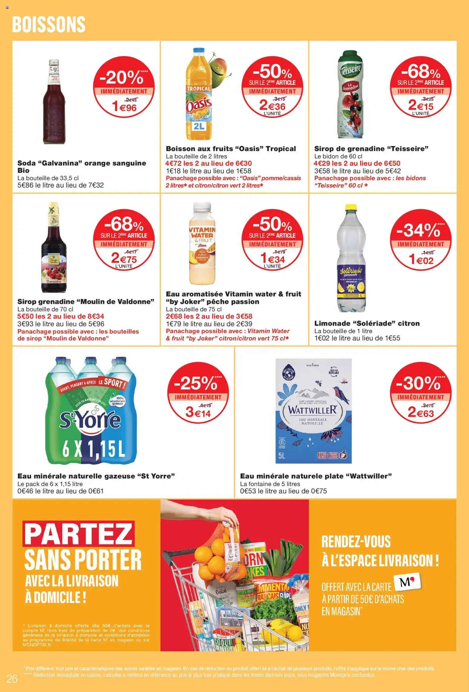 {H1} | Page: 26 | Produits: Eau minérale, Mais, Oasis tropical, Eau minérale naturelle