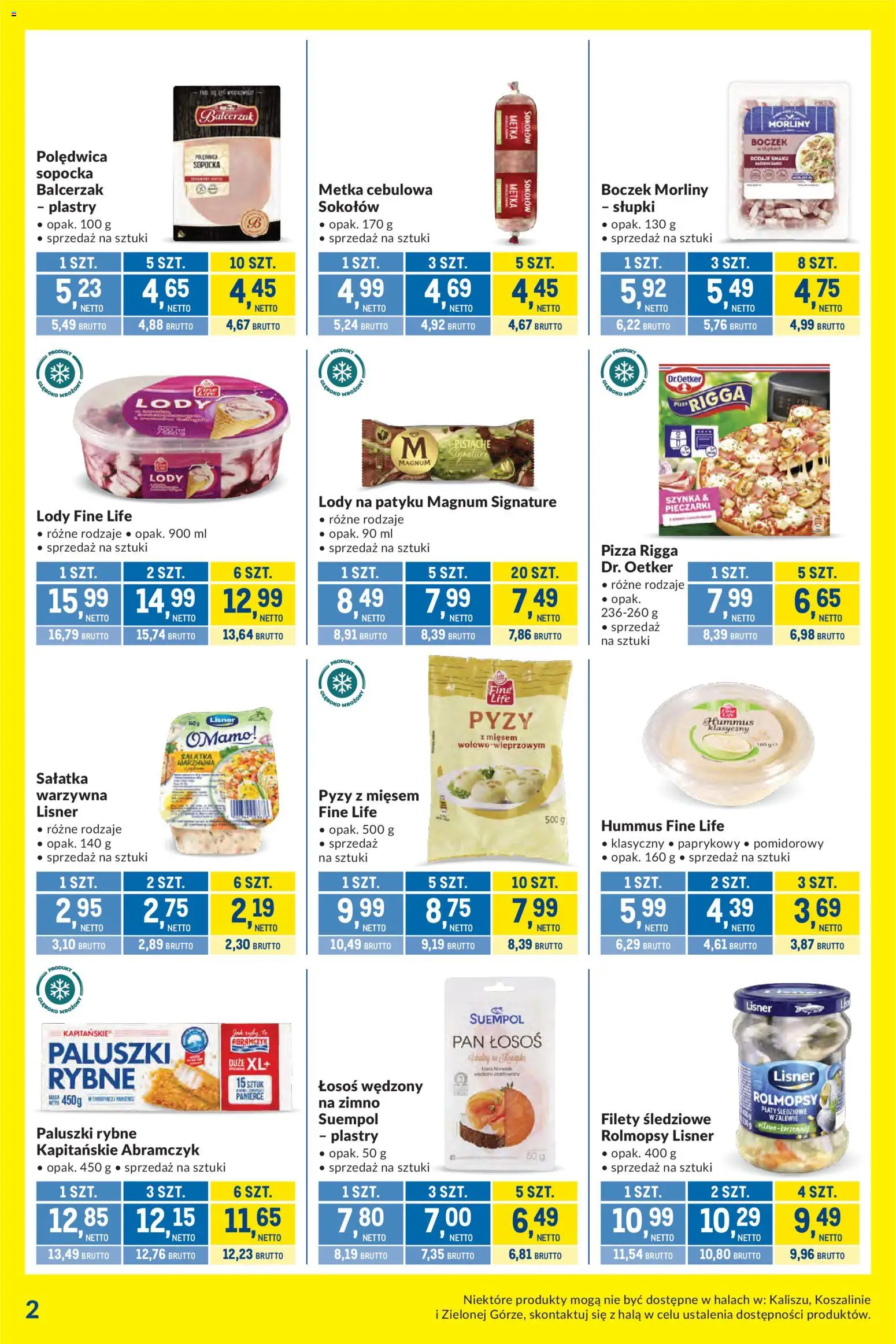 Makro gazetka - Kupujesz więcej płacisz mniej od 04.08.2026 | Strona: 2 | Produkty: Łosoś wędzony, Szynka, Lody na patyku, Lody