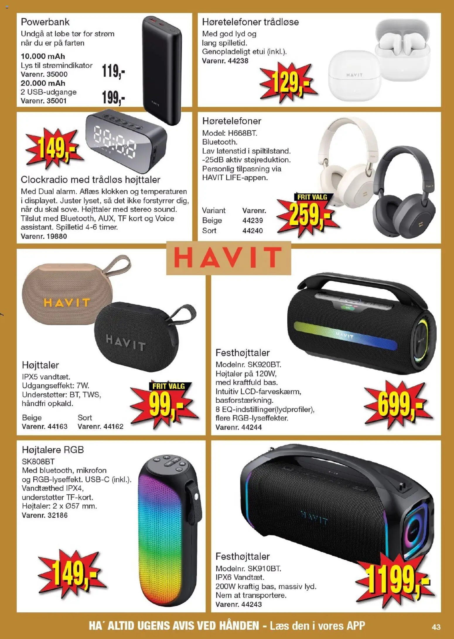 Harald Nyborg tilbudsavis – gyldig fra 22/10/2026 | Side: 49 | Produkter: Powerbank, Lyd, Mikrofon, Højttaler