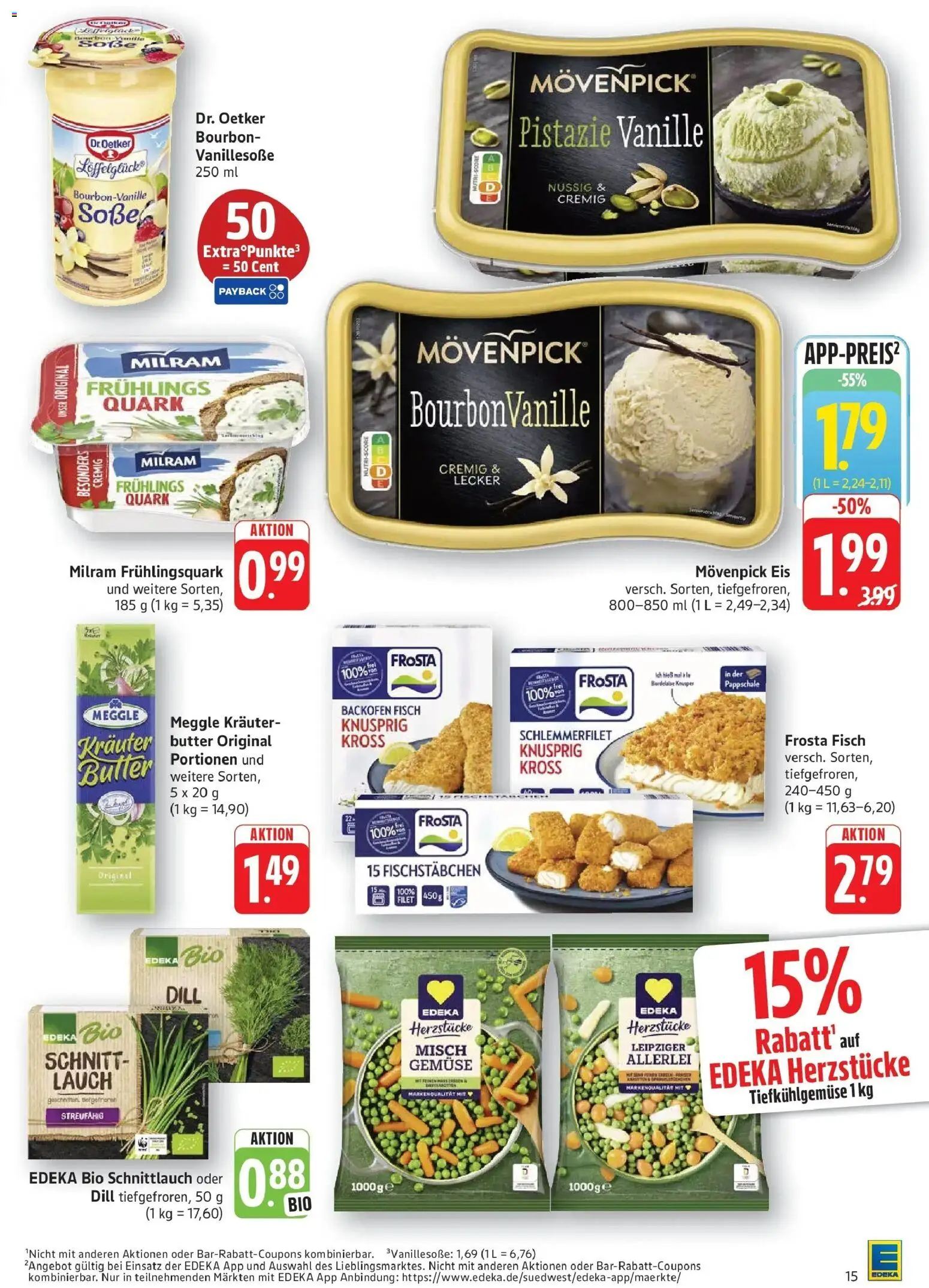E center Prospekt Göppingen – gültig ab 17.05.2026 | Seite: 21 | Produkte: Frosta, Movenpick eis, Soße, Eis