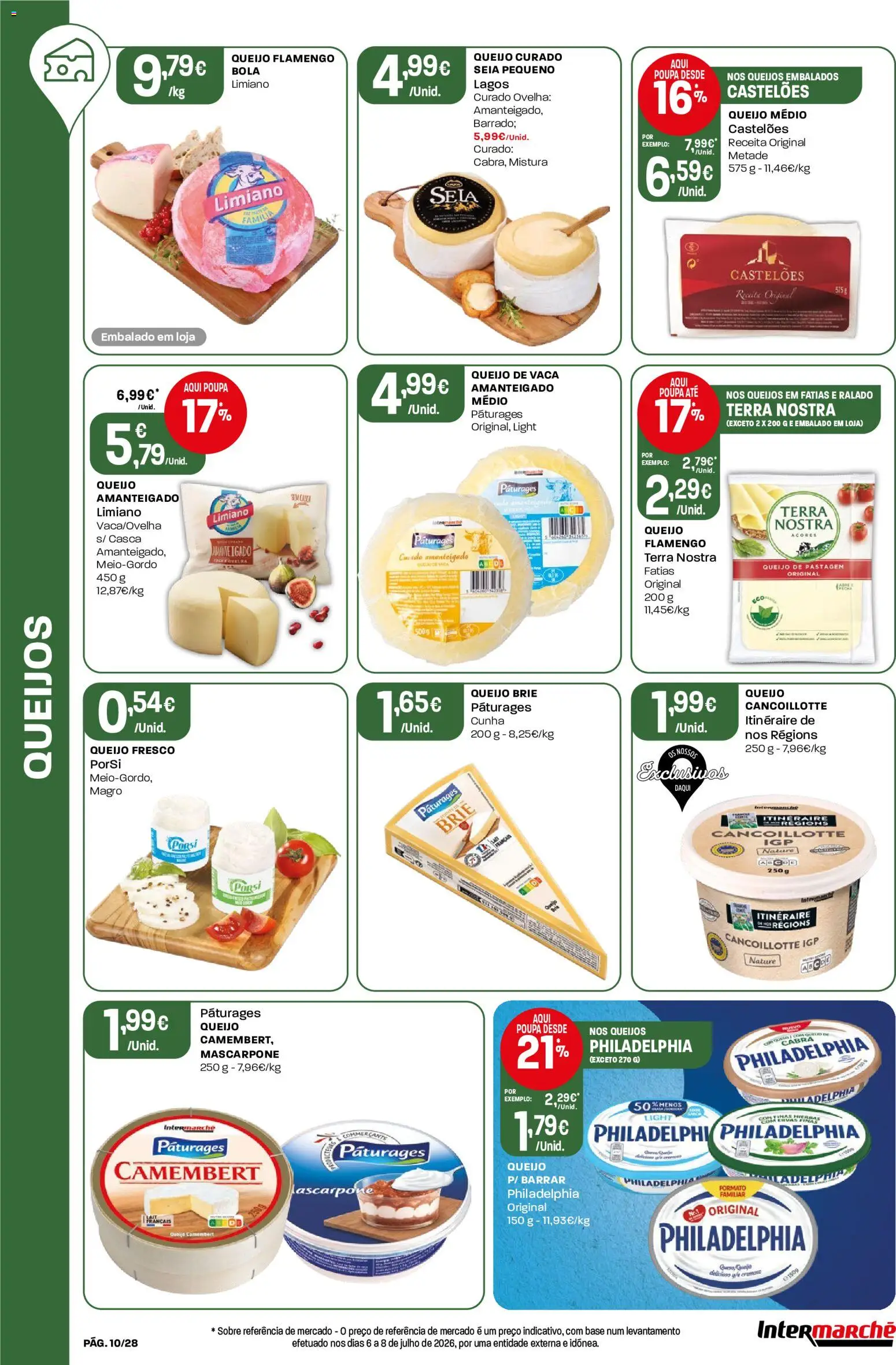 Intermarché Folheto Contact │ válido de 13/08/2026 | Página: 10 | Produtos: Base, Queijo, Queijo curado, Mascarpone