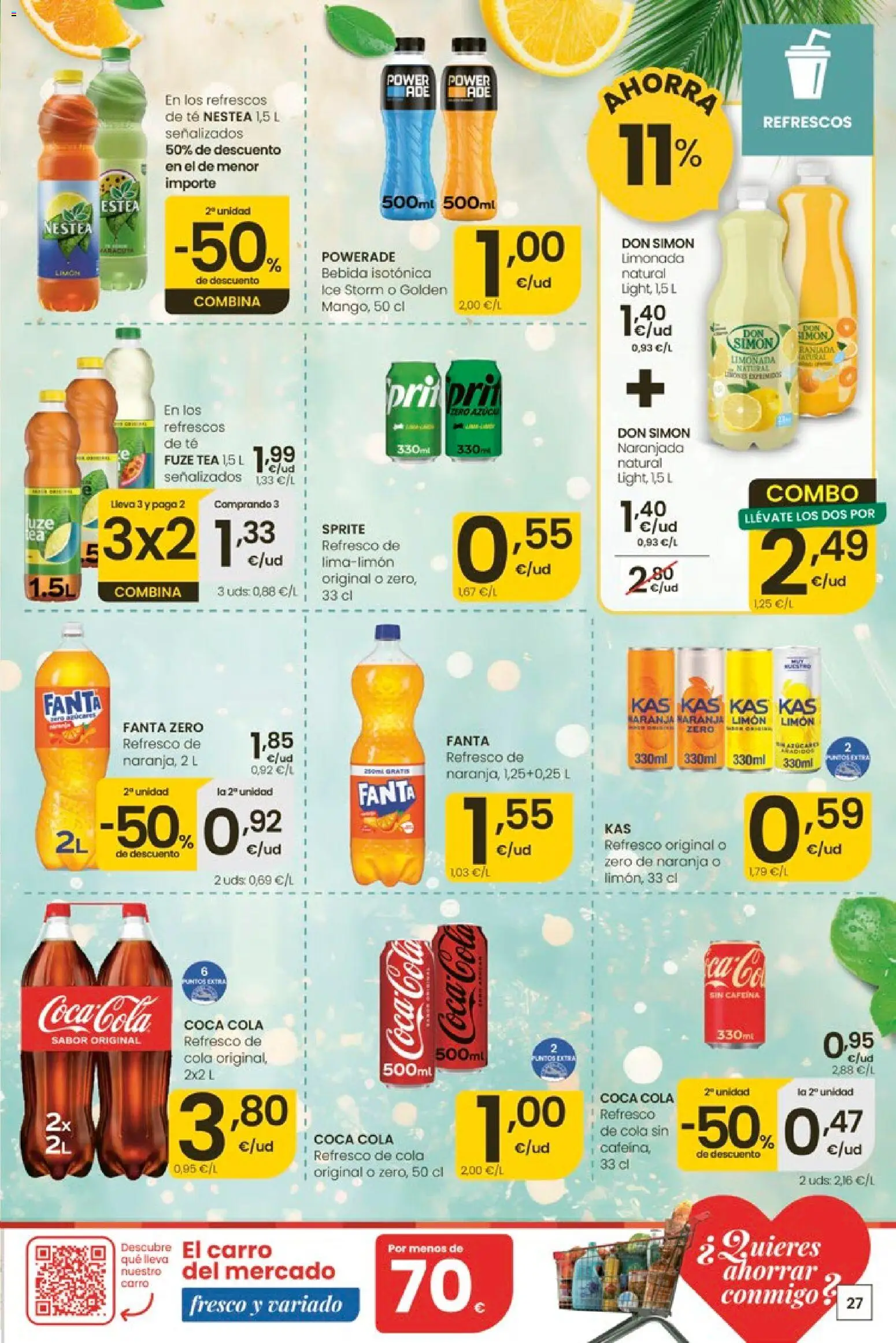 Eroski Quieres ahorrar conmigo │ válido desde el 14.05.2026 | Página: 27 | Productos: Té, Πρίζες, Limonada