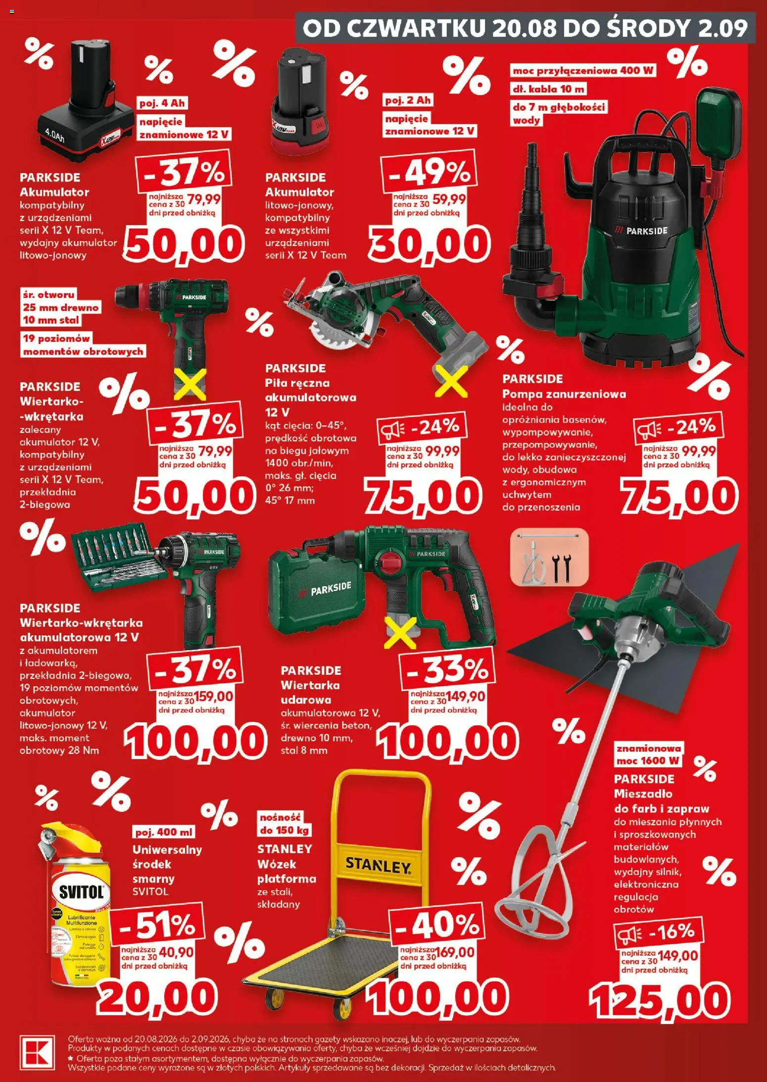 Kaufland Polsko leták - Złap okazje od 20.08.2026 | Strana: 9 | Produkty: Parkside, Pila