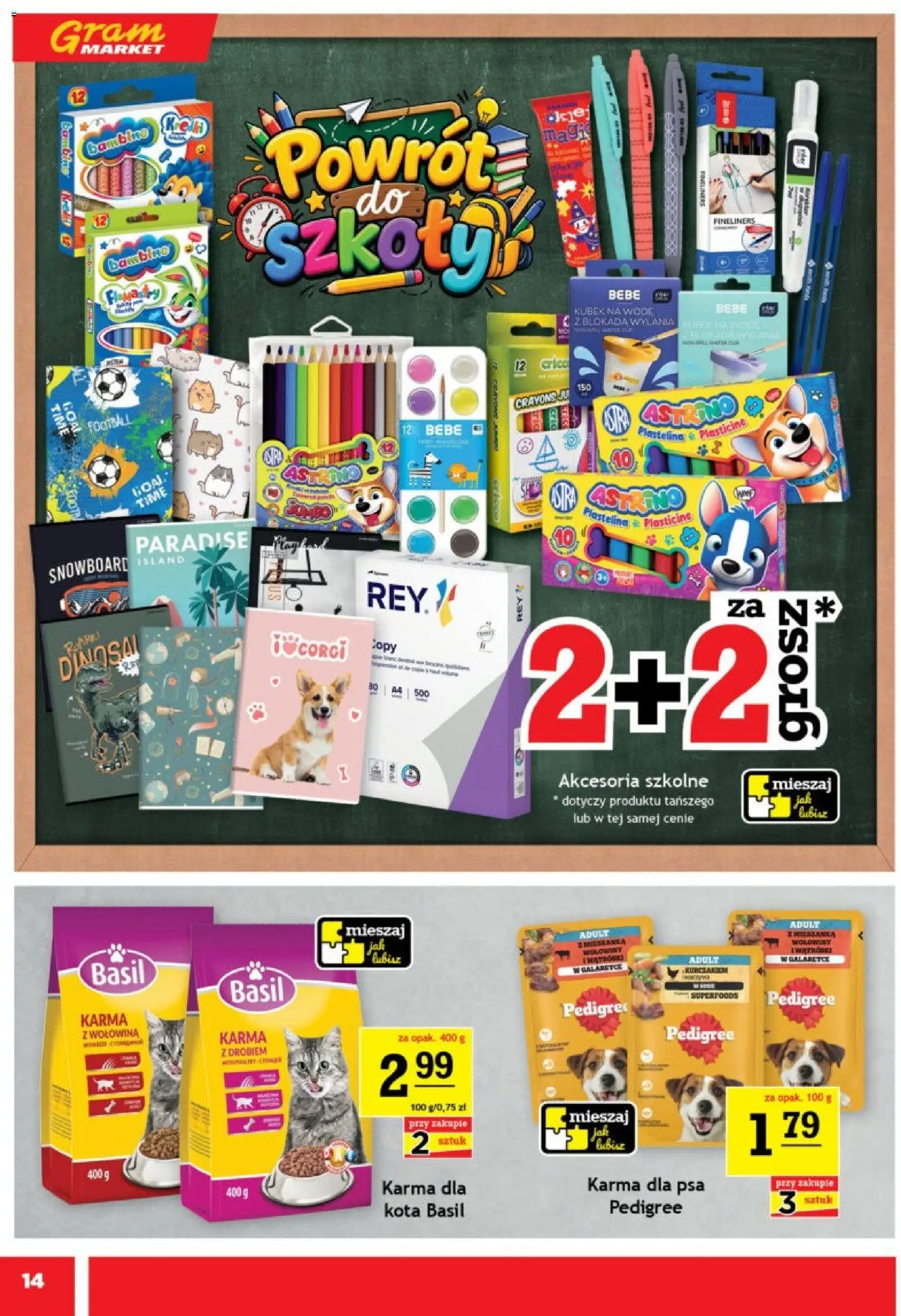 Gram Market gazetka od 19.08.2026 | Strona: 14 | Produkty: Plastelina, Pedigree, Wołowina, Karma