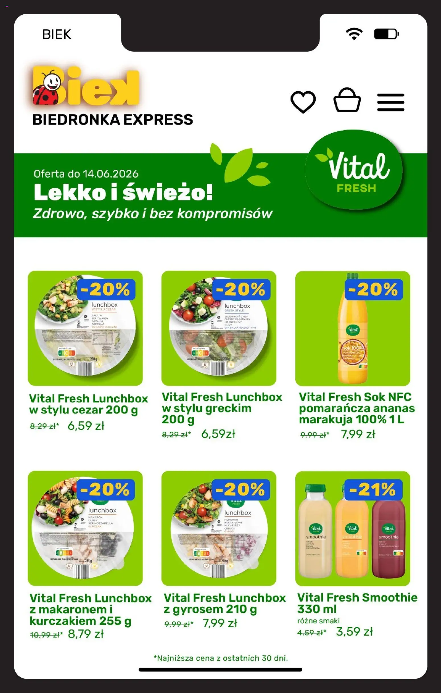 Biedronka gazetka - Biek od 12.06.2026 | Strona: 10 | Produkty: Smoothie, Sok, Ananas, Makaron